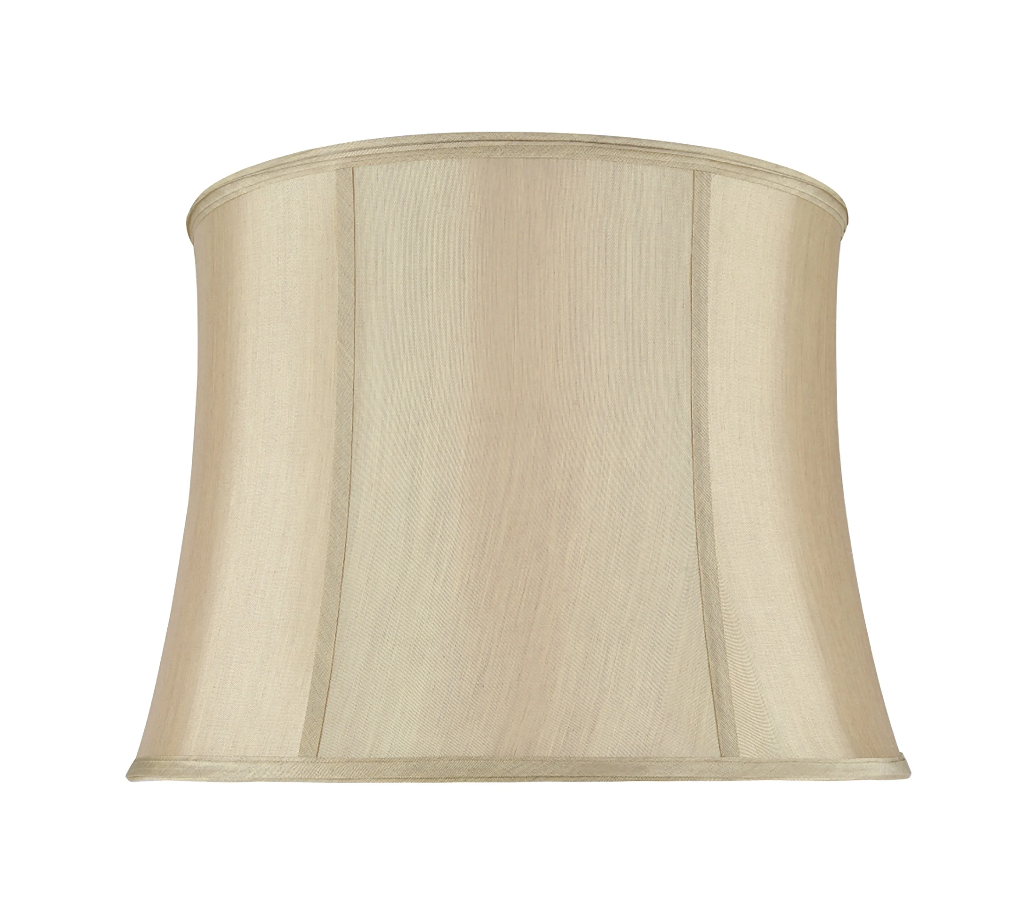 # 30021 Transitional Bell Shape Spider Construction Lamp Shade in Gold Taupe Faux Silk Fabric, 16" wide (14" x 16" x 12")