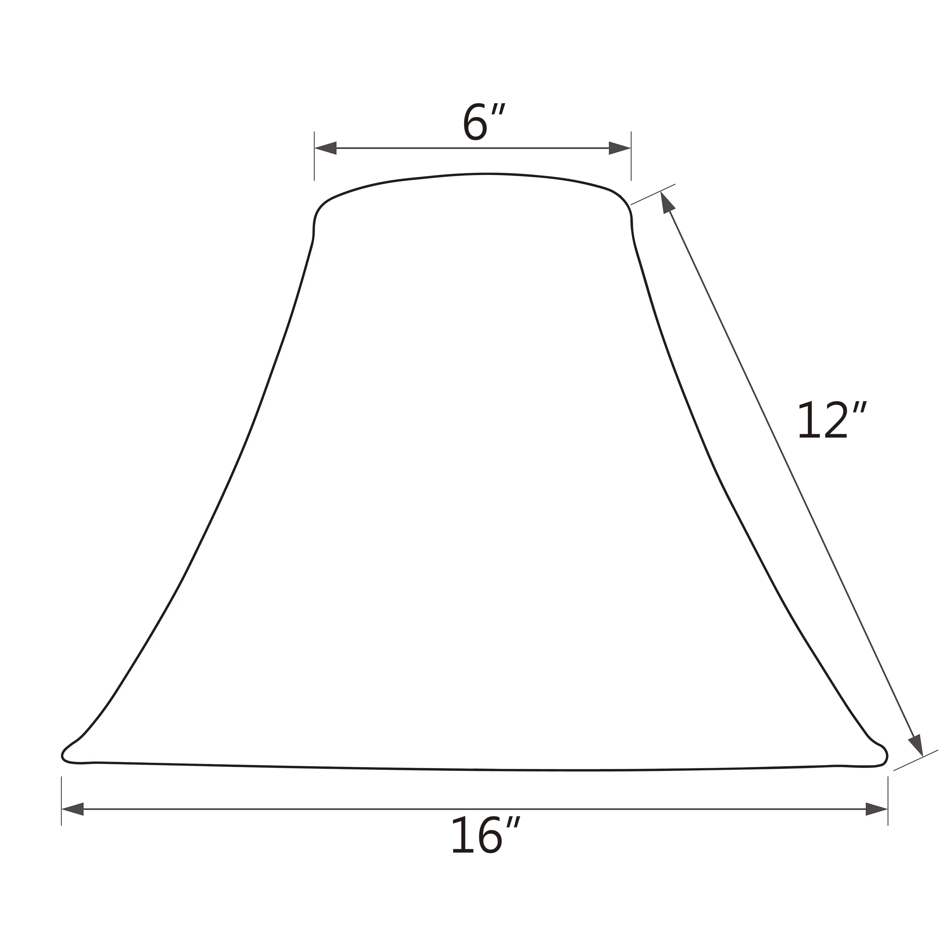 # 30046 Transitional Bell Shape Spider Construction Lamp Shade in Brown Textured Fabric, 16" wide (6" x 16" x 12")