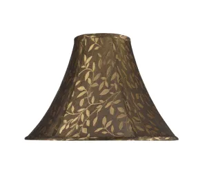 # 30046 Transitional Bell Shape Spider Construction Lamp Shade in Brown Textured Fabric, 16" wide (6" x 16" x 12")