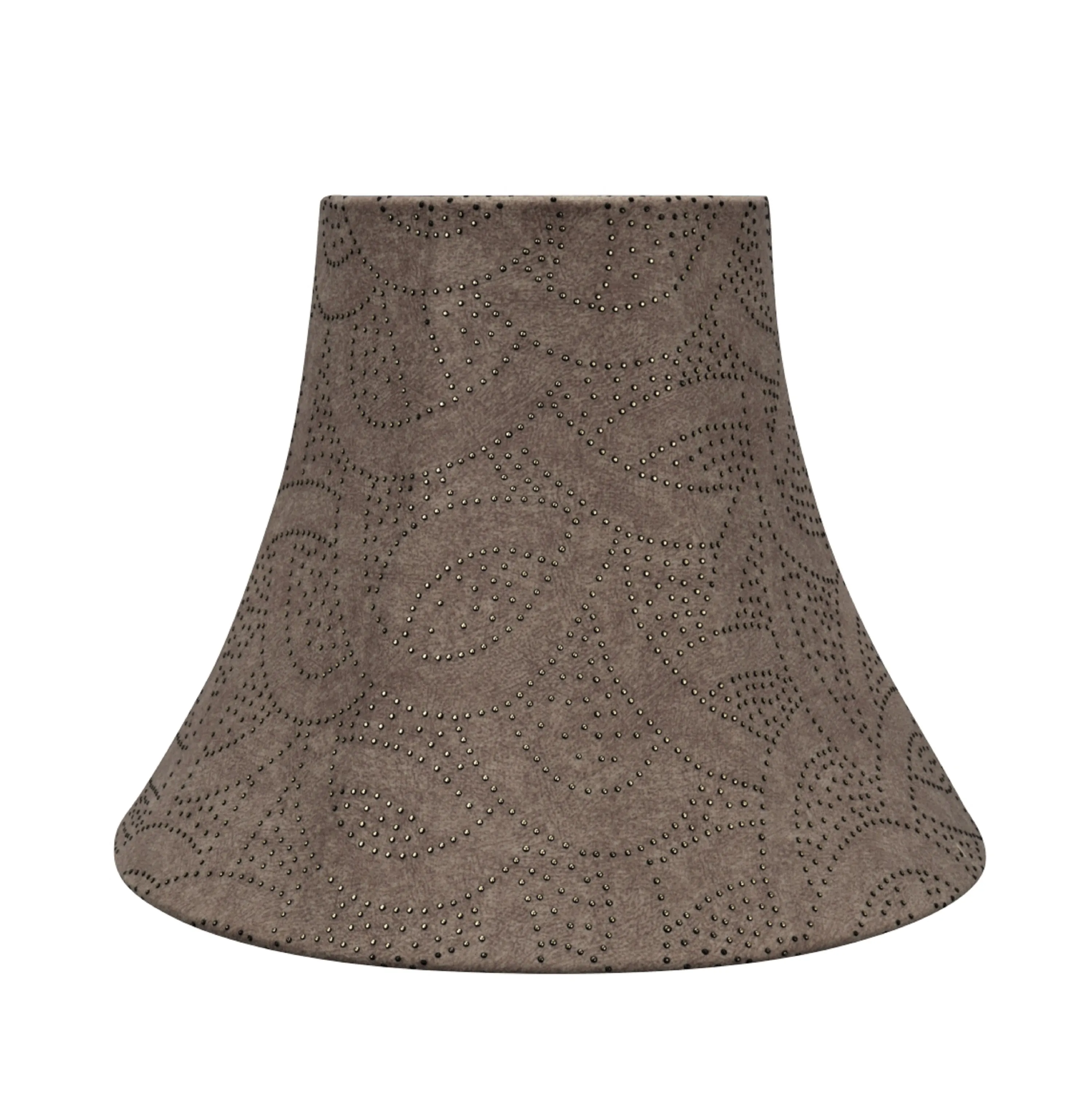 # 30161 Transitional Bell Shape Spider Construction Lamp Shade in Brown, 12" wide (6" x 12" x 9 1/2")