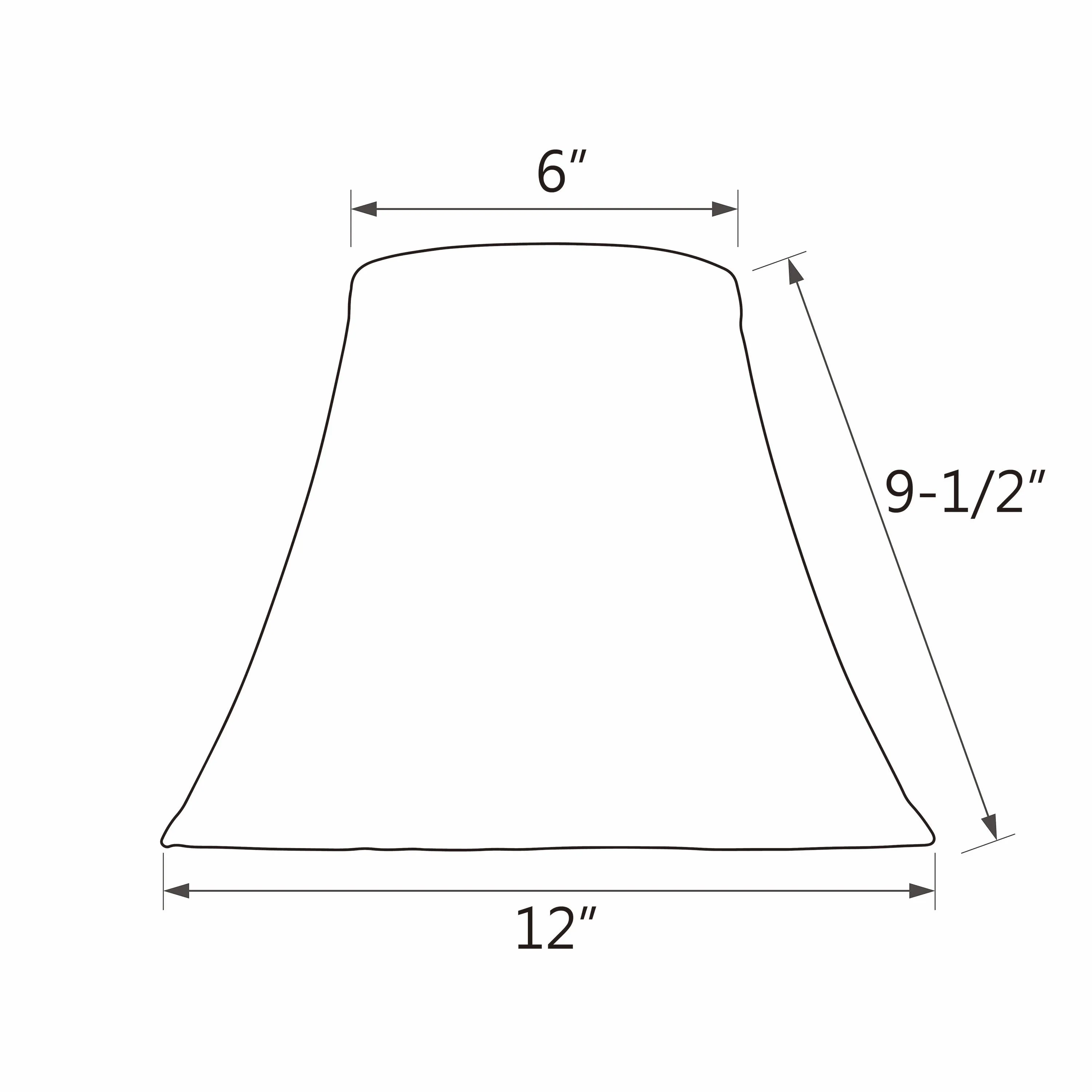# 30161 Transitional Bell Shape Spider Construction Lamp Shade in Brown, 12" wide (6" x 12" x 9 1/2")