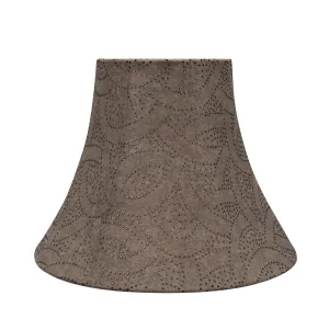 # 30161 Transitional Bell Shape Spider Construction Lamp Shade in Brown, 12" wide (6" x 12" x 9 1/2")