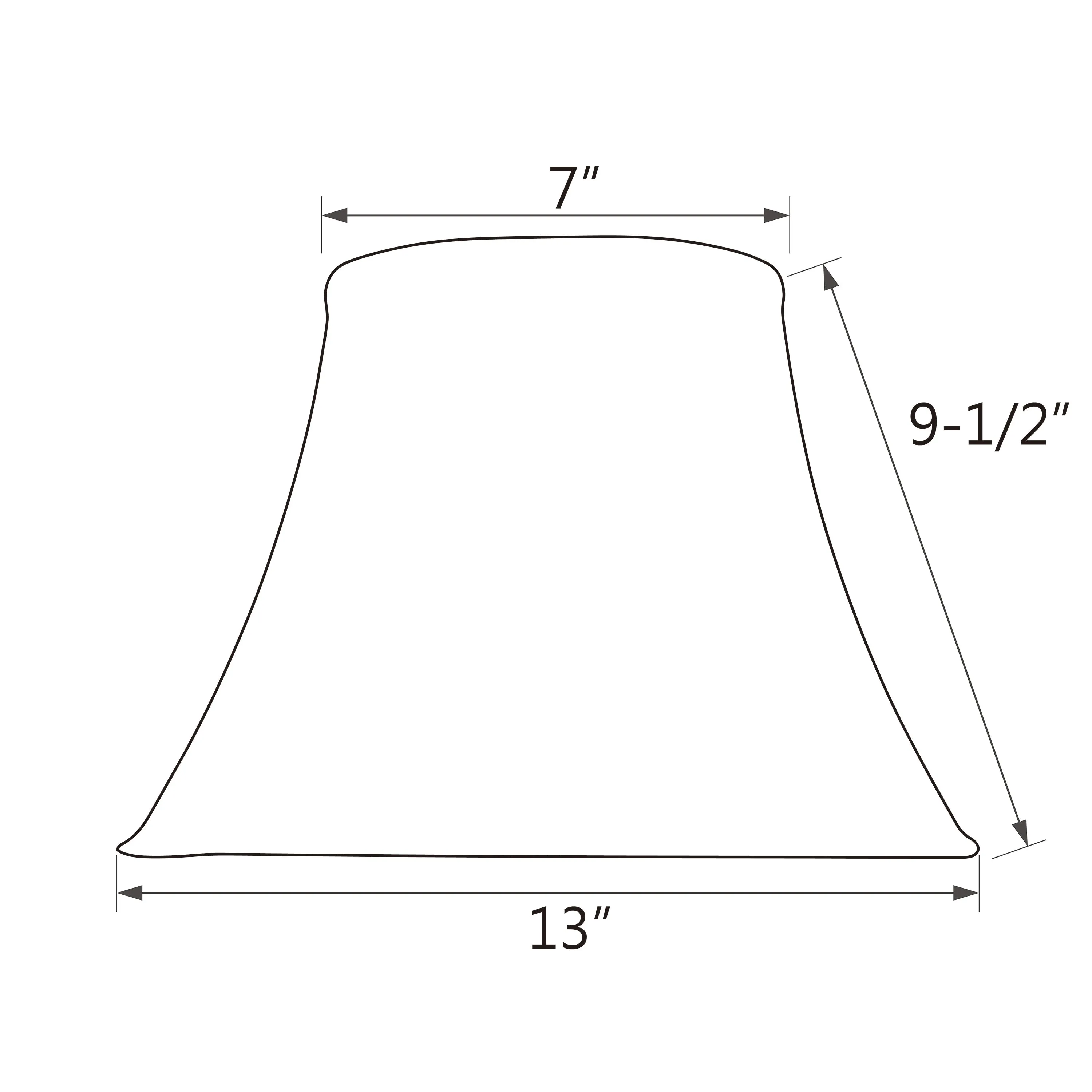 # 30214 Transitional Bell Shape Spider Construction Lamp Shade in Light Beige, 13" wide (7" x 13" x 9 1/2")