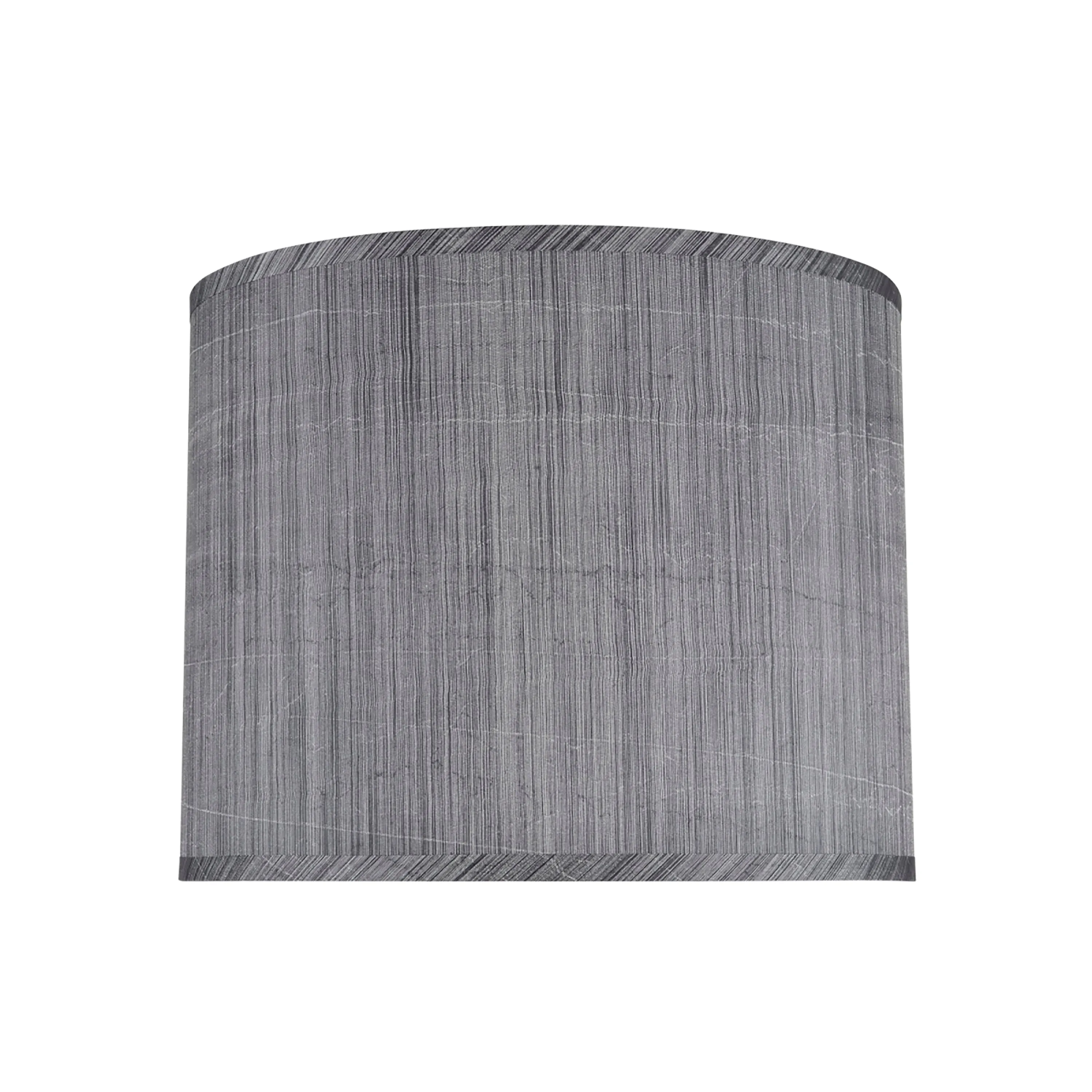 # 31014 Transitional Hardback Drum (Cylinder) Shape Spider Construction Shade in Grey & Black, 14" wide (14" x 14" x 11")