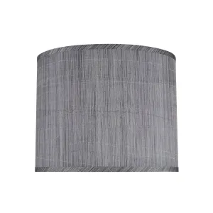 # 31014 Transitional Hardback Drum (Cylinder) Shape Spider Construction Shade in Grey & Black, 14" wide (14" x 14" x 11")