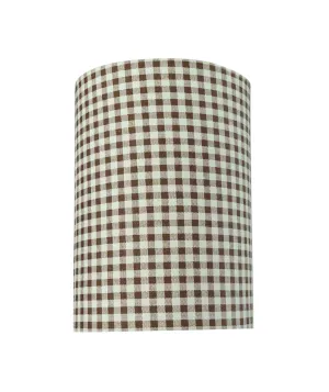 # 31113 Transitional Hardback Drum (Cylinder) Shaped Spider Construction Lamp Shade in Brown, 8" wide (8" x 8" x 11")