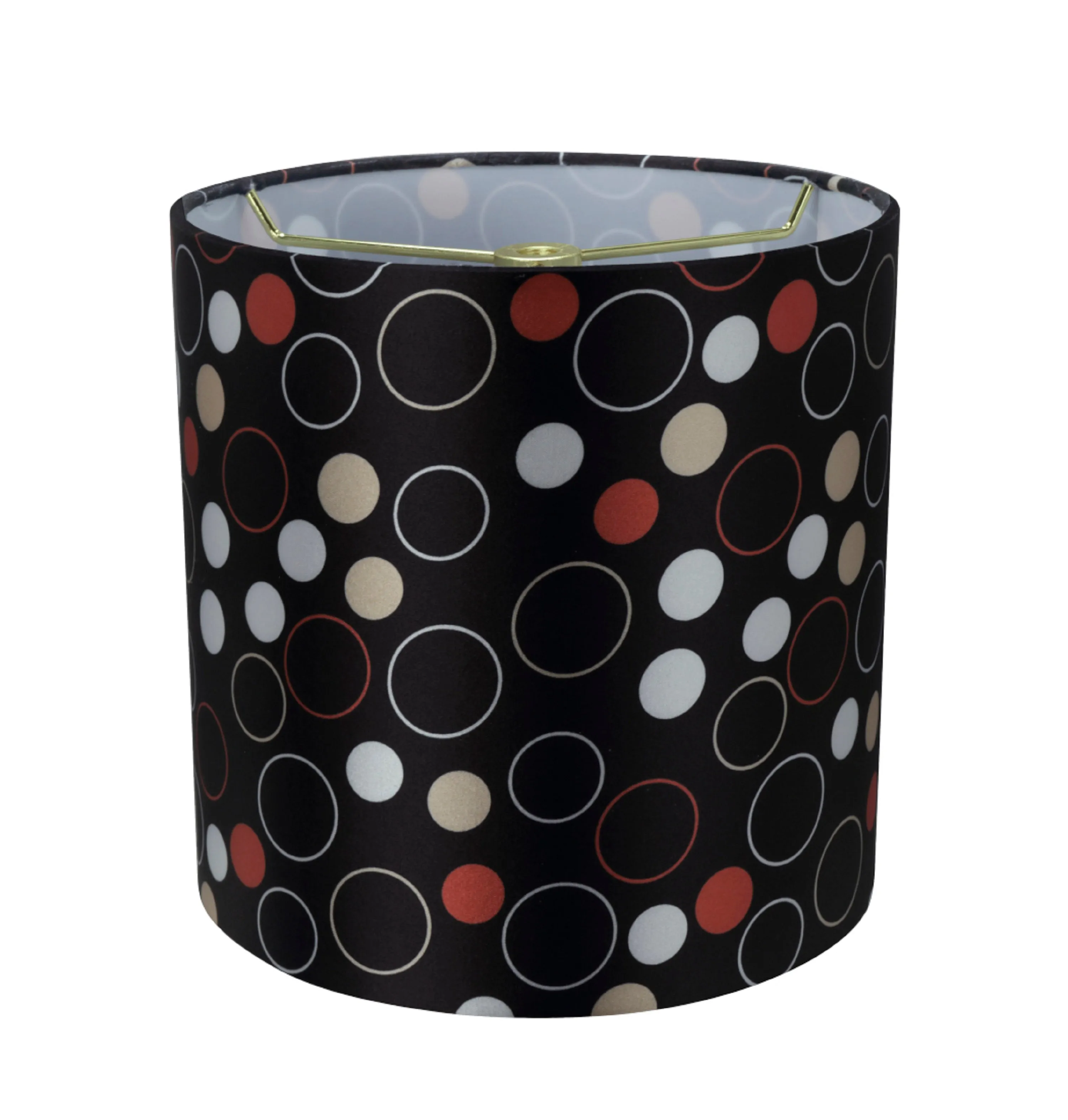 # 31232 Transitional Drum (Cylinder) Shaped Spider Construction Lamp Shade in Black, 8" wide (8" x 8" x 8")