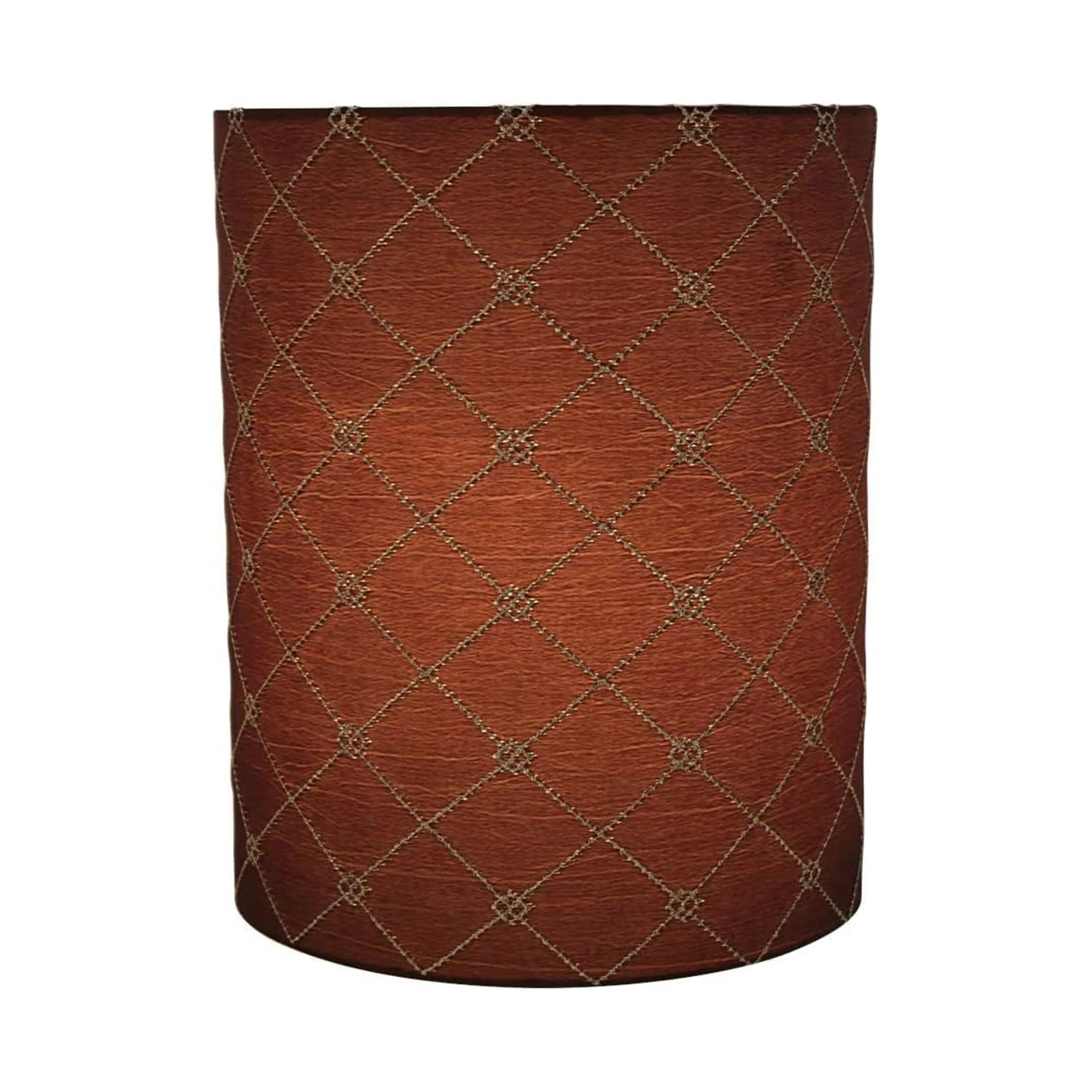 # 31265 Transitional Drum (Cylinder) Shaped Spider Construction Lamp Shade in Brown, 8" wide (8" x 8" x 11")