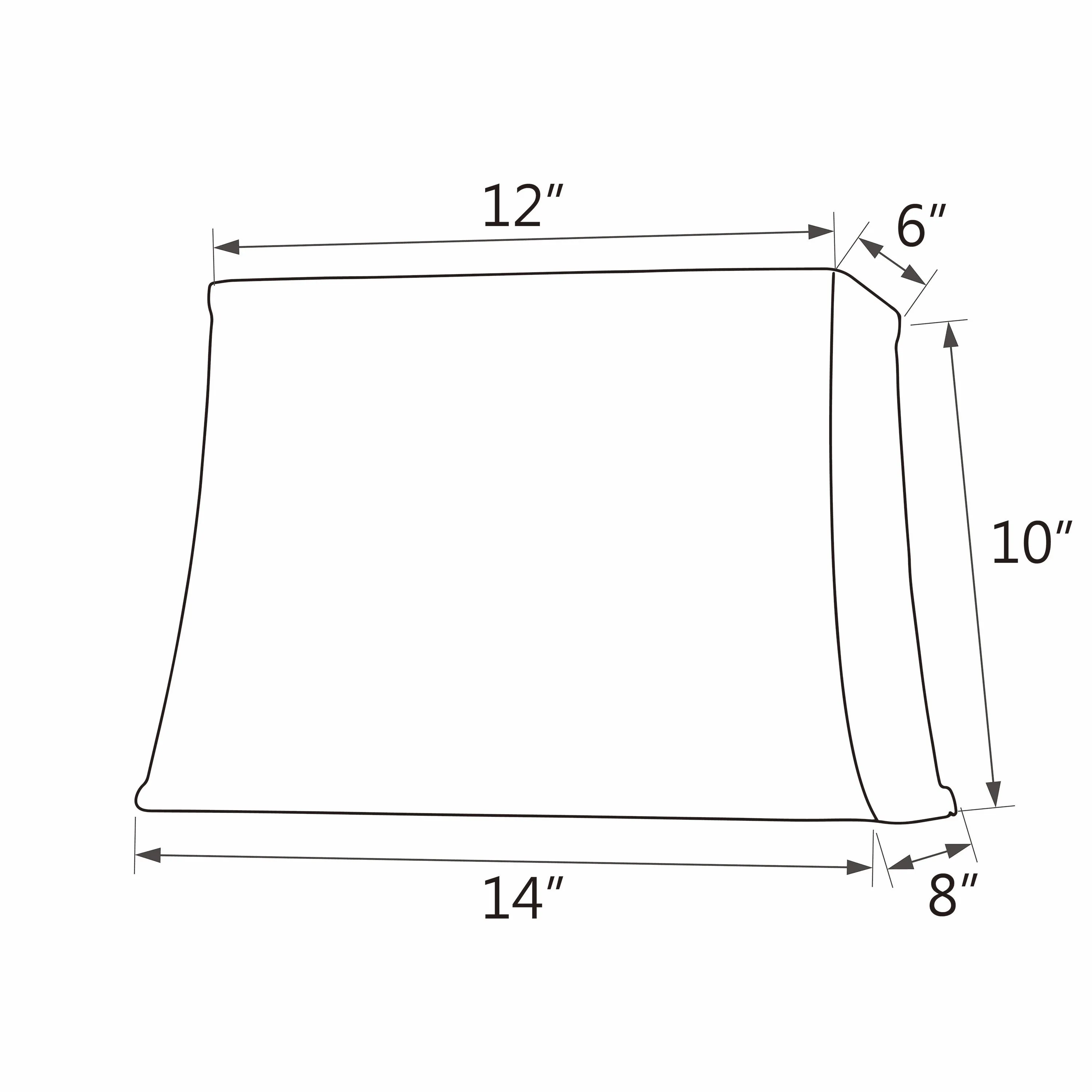 # 32036 Transitional Rectangle Hardback Spider Construction Shade, Off White, 14" wide, Top: 6"   12" Bottom: 8   14" Height: 10"