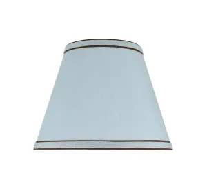 # 32040  Transitional Hardback Empire Shape Spider Construction Lamp Shade in Light Blue Fabric, 9" wide (5" x 9" x 7")