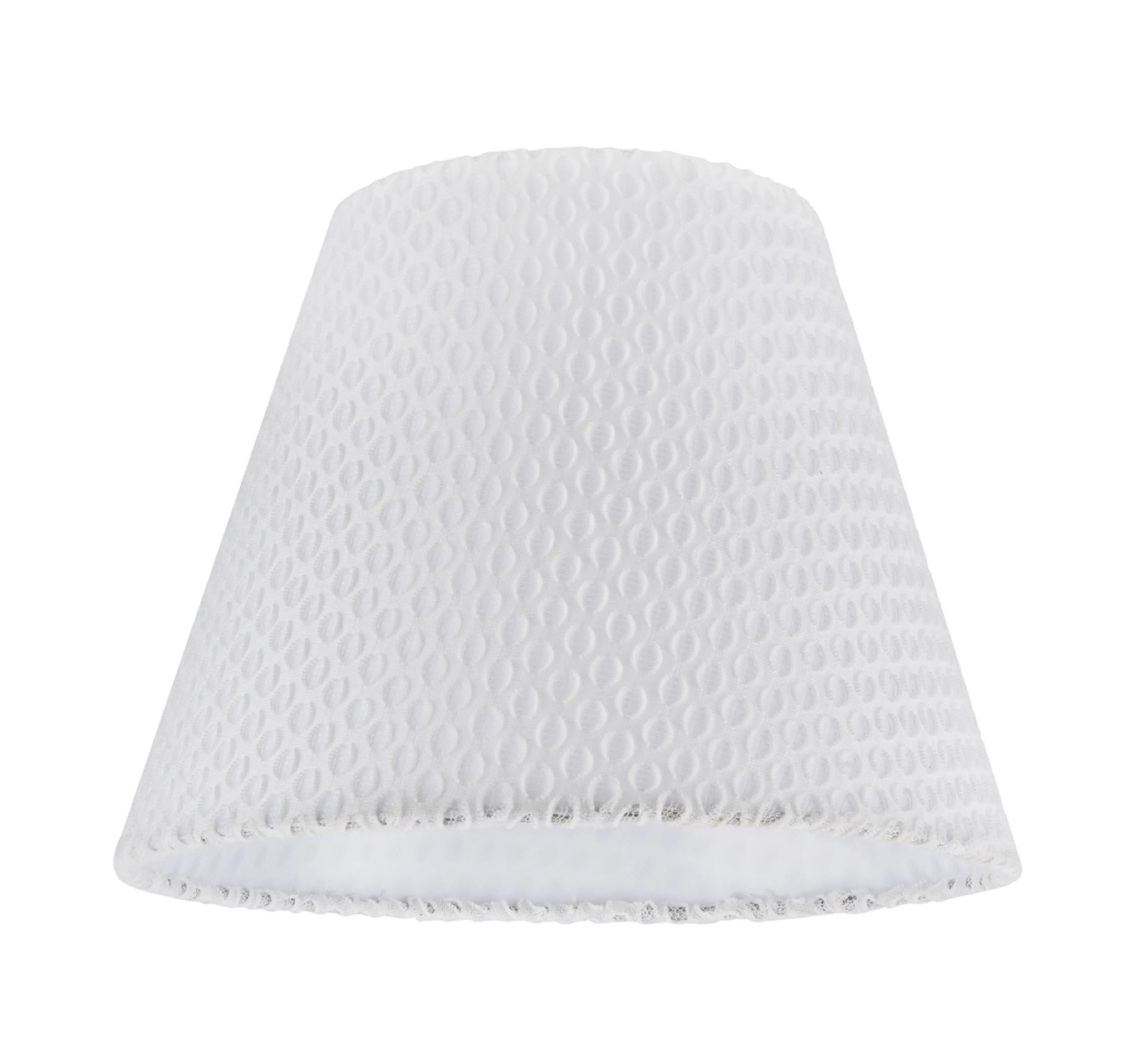 # 32175 Transitional Hardback Empire Shape Spider Construction Lamp Shade in Off-White Network, 9" wide (5" x 9" x 7")