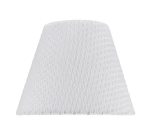# 32175 Transitional Hardback Empire Shape Spider Construction Lamp Shade in Off-White Network, 9" wide (5" x 9" x 7")