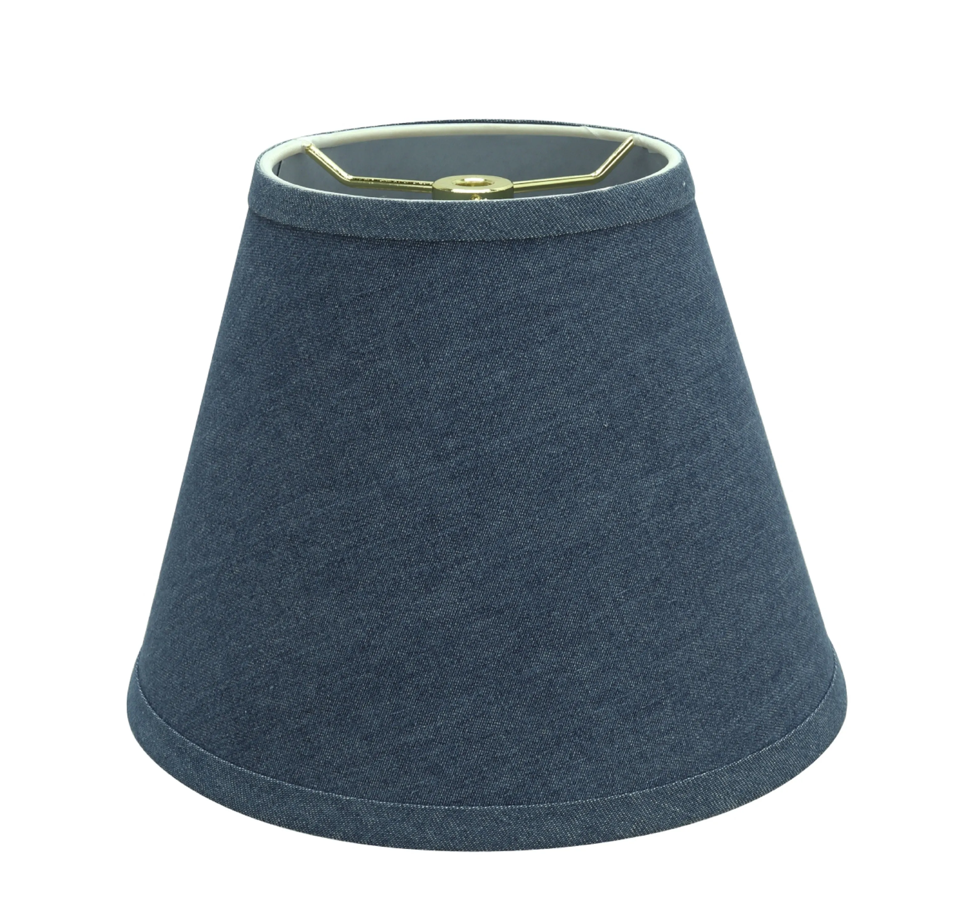# 32177 Transitional Hardback Empire Shaped Spider Construction Lamp Shade in Washing Blue Denim, 9" wide (5" x 9" x 7")