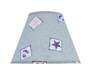 # 32191 Transitional Hardback Empire Shape Spider Construction Shade, Light Blue & Patriotic Accents, 12" wide (6" x 12" x 9")
