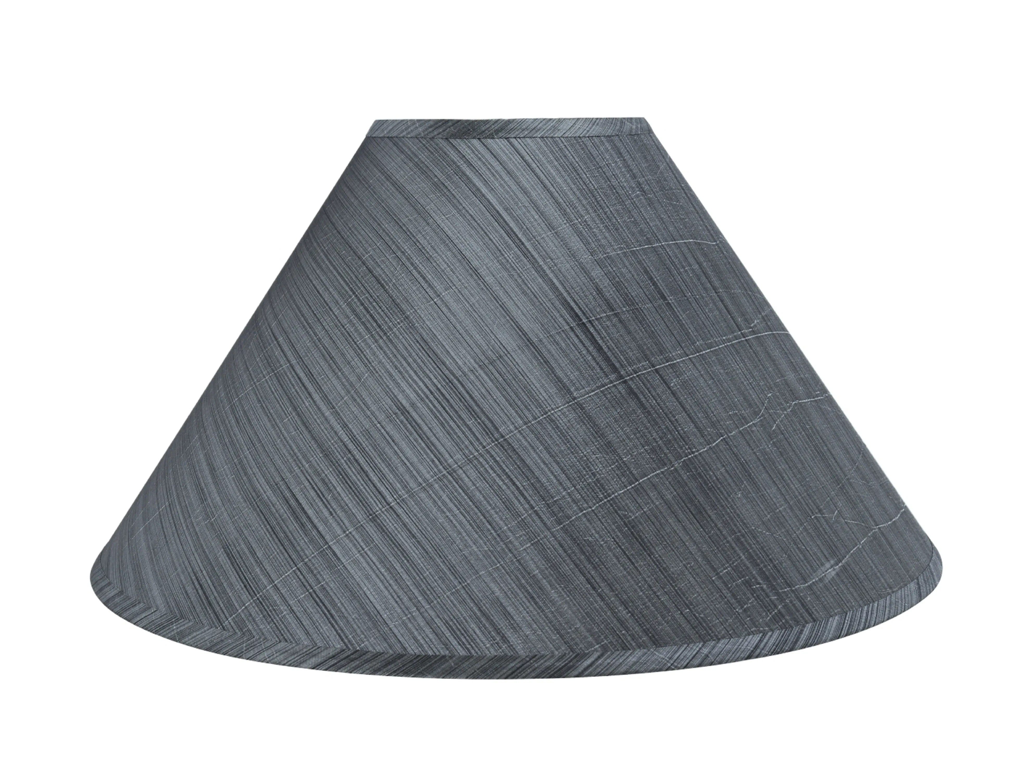 # 32203 Transitional Hardback Empire Shaped Spider Construction Lamp Shade in Grey & Black, 19" wide (6" x 19" x 12")