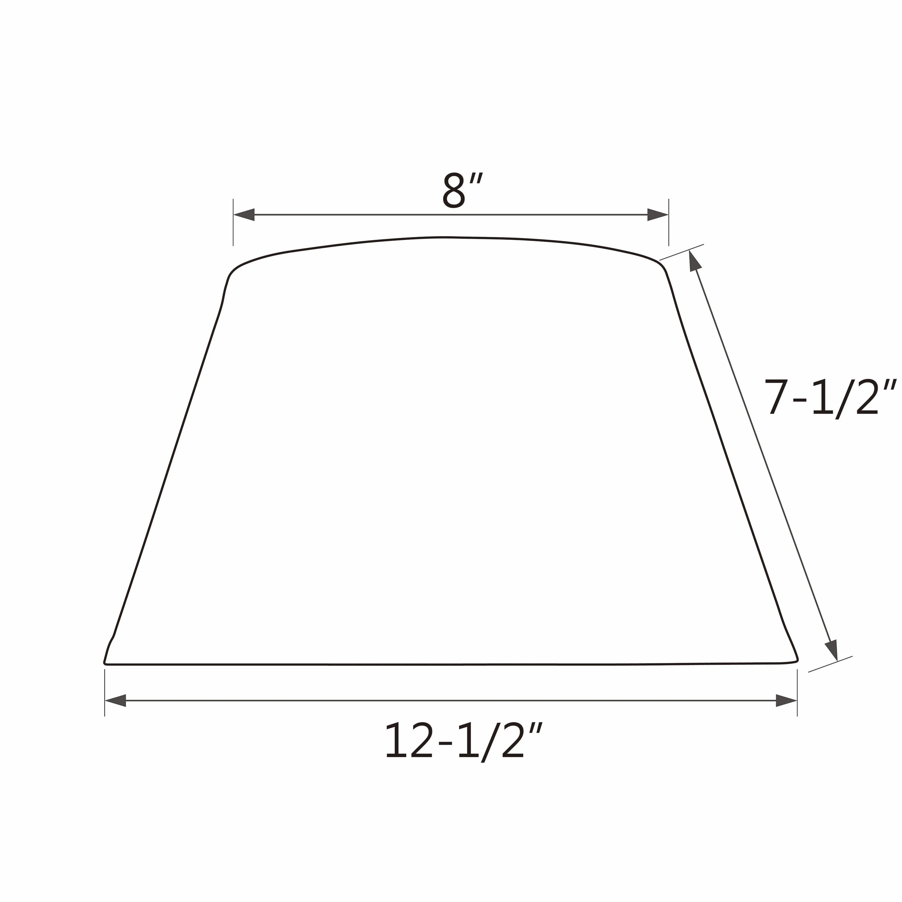 # 32211 Transitional Hardback Empire Shape Spider Construction Lamp Shade in Brown, 12 1/2" wide (8" x 12 1/2" x 7 1/2")