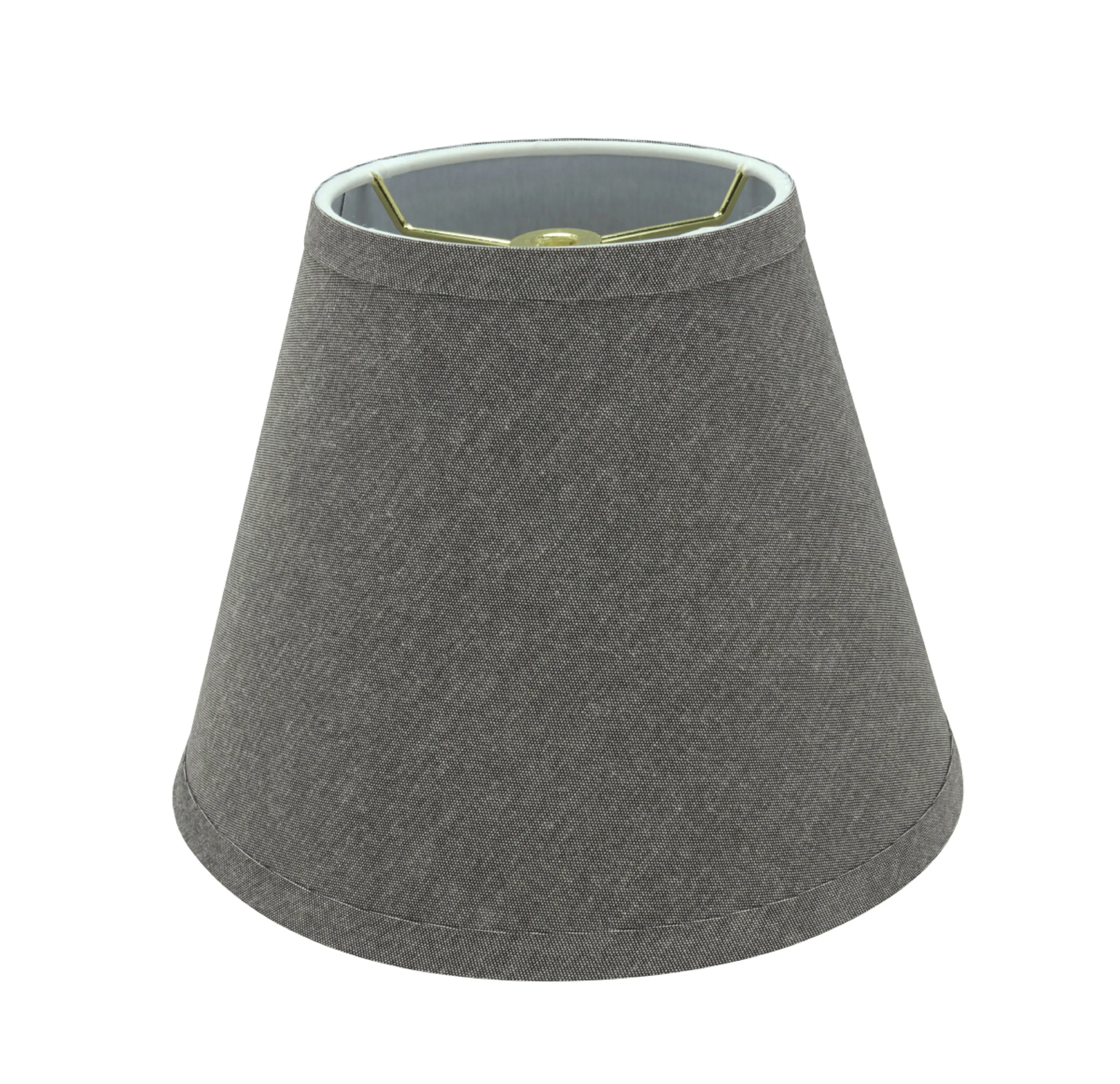 # 32425 Transitional Hardback Empire Shaped Spider Construction Lamp Shade in Grey, 9" wide (5" x 9" x 7")
