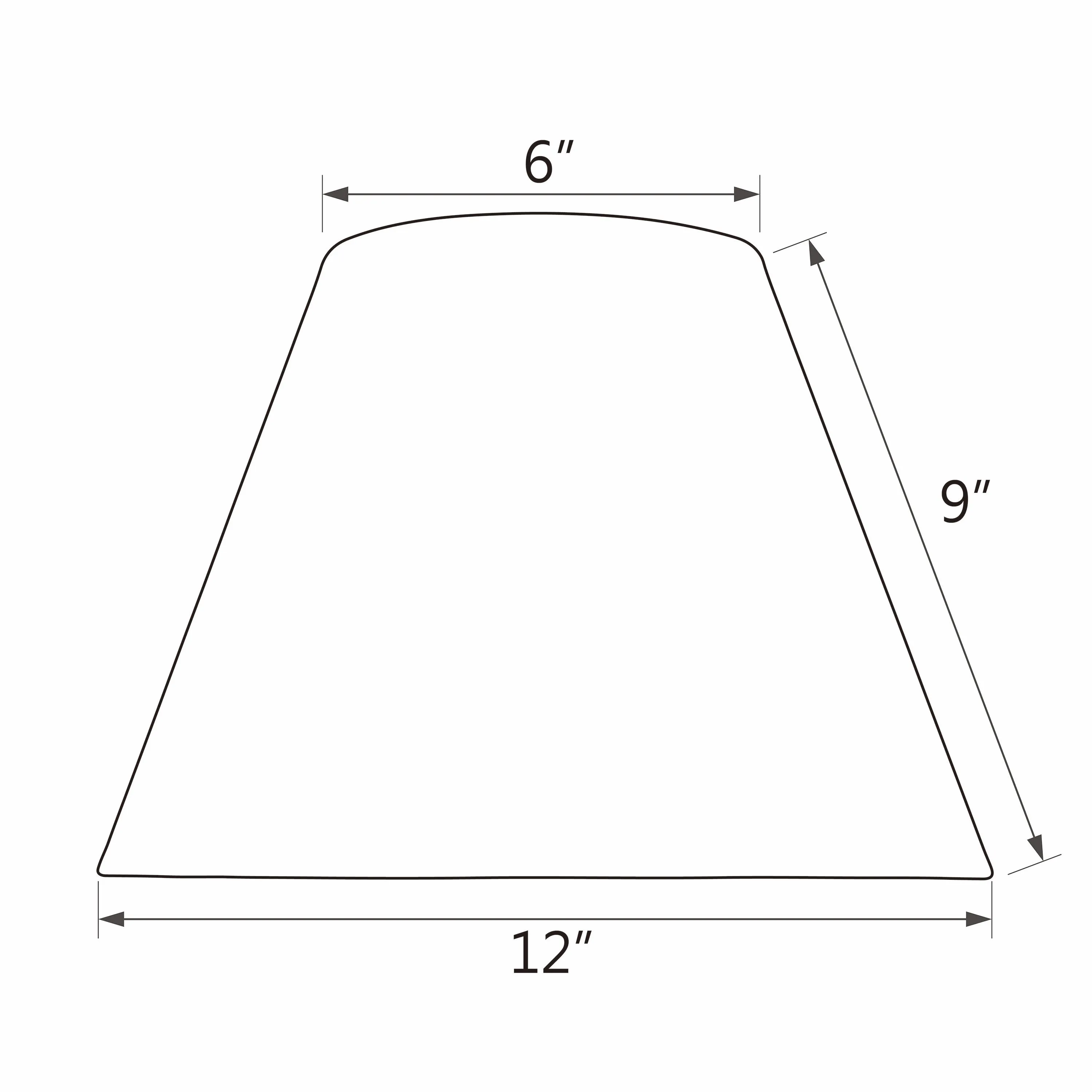 # 32630 Transitional Hardback Empire Shaped Spider Construction Lamp Shade in Off White, 12" wide (6" x 12" x 9")