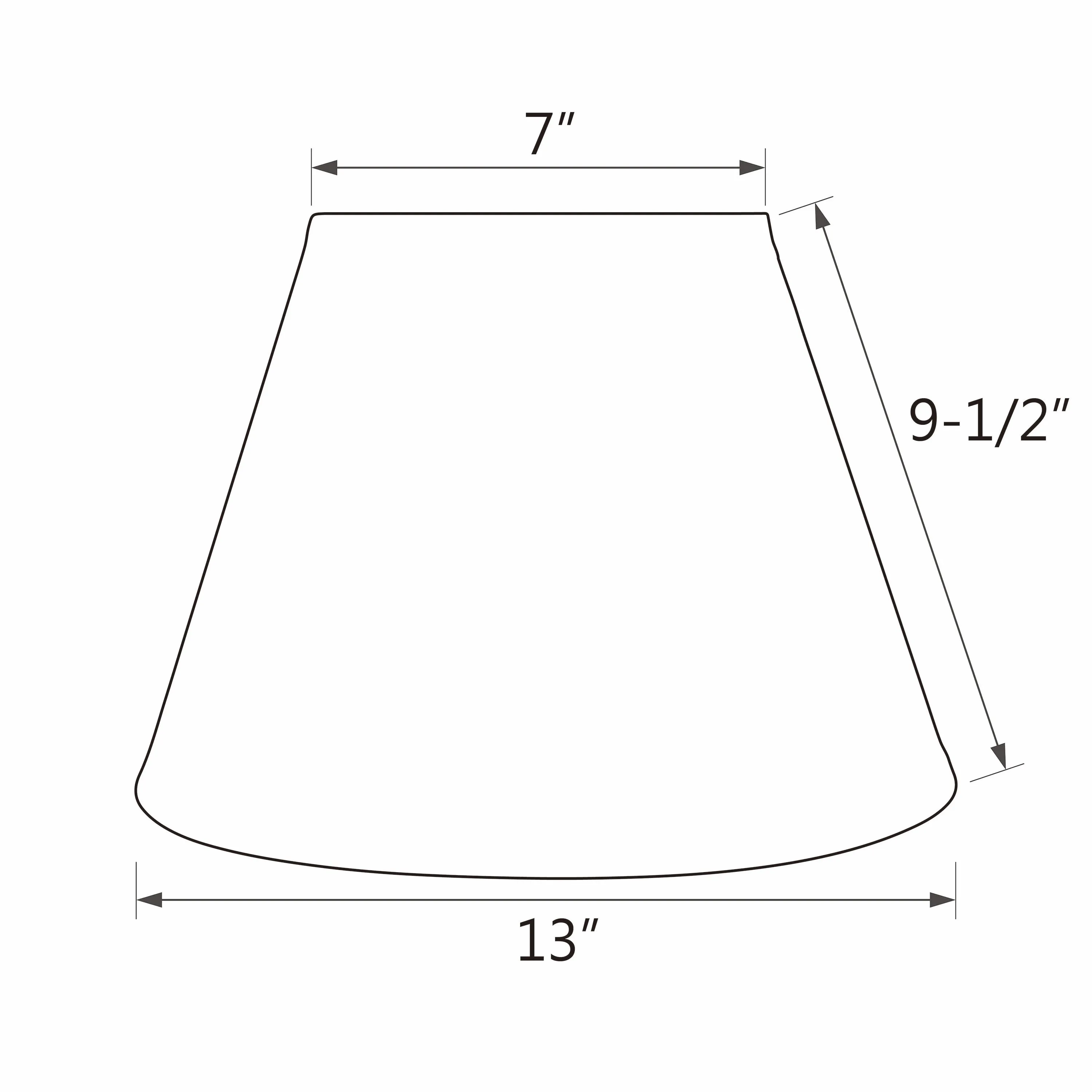 # 32682 Transitional Hardback Empire Shaped Spider Construction Lamp Shade in White, 13" wide (7" x 13" x 9 1/2")