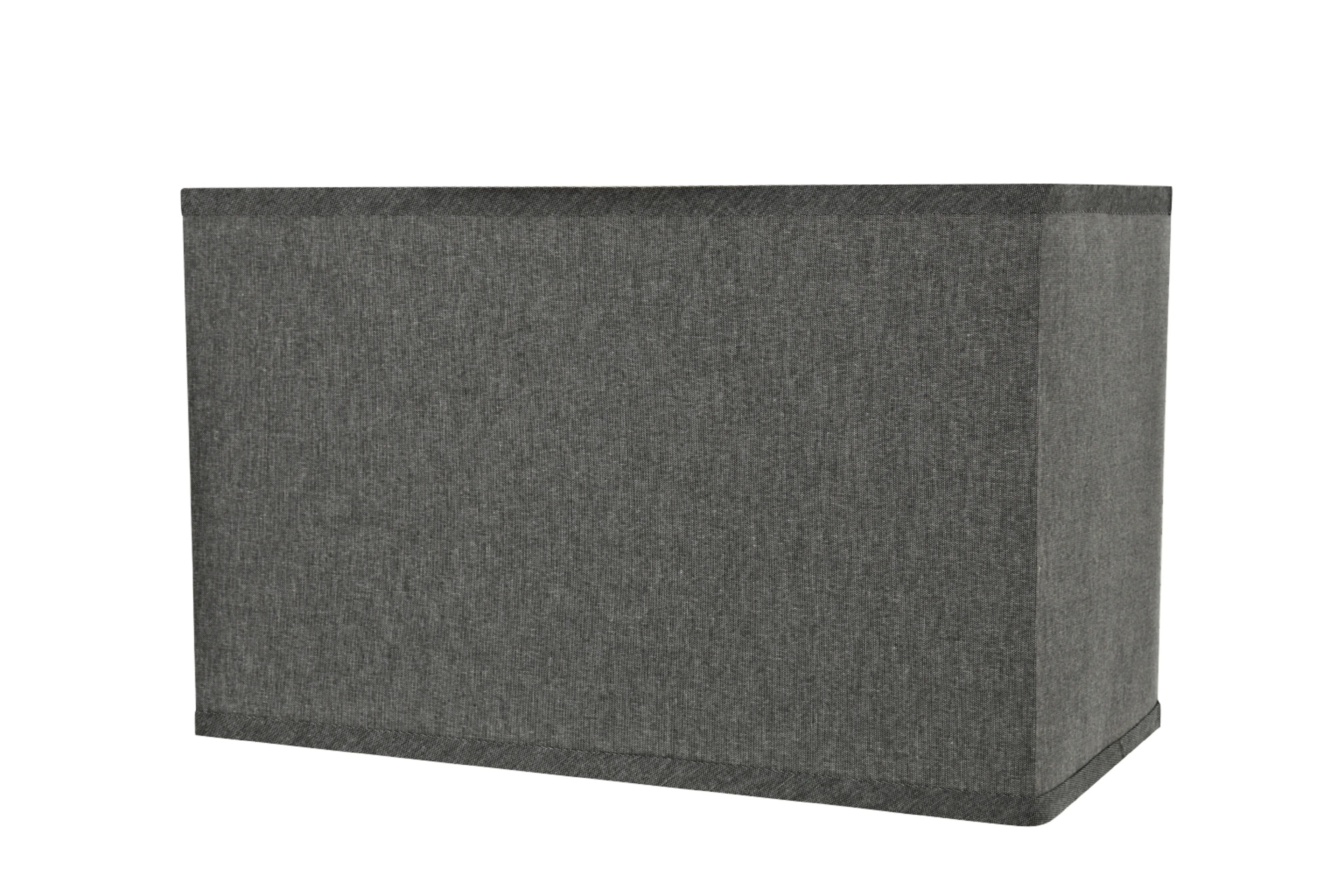 # 36007 Transitional Rectangular Hardback Shape Spider Construction Lamp Shade in Grey, (8"   16") wide, (8"   16") x (8"   16") x 10"