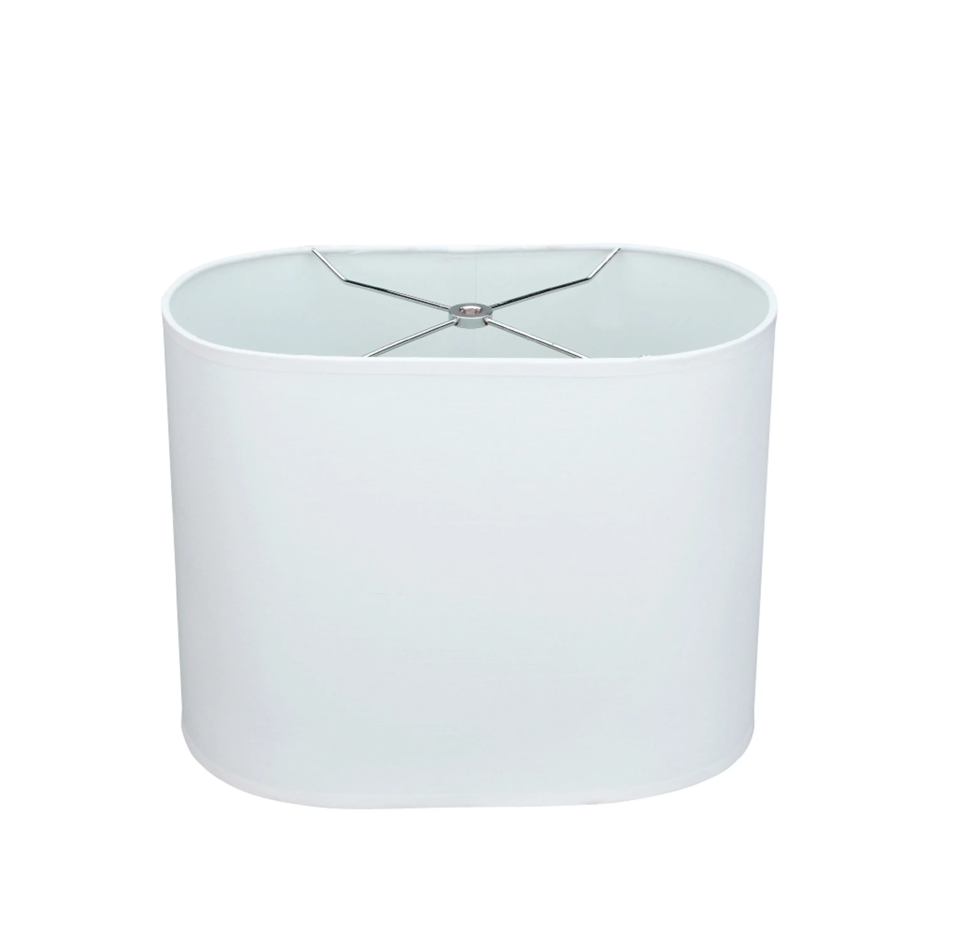 # 37001 Transitional Oval Hardback Spider Construction Shade in Off-White, 13 1/2" wide (8"   13 1/2") x (8"   13 1/2") x 10 1/2"