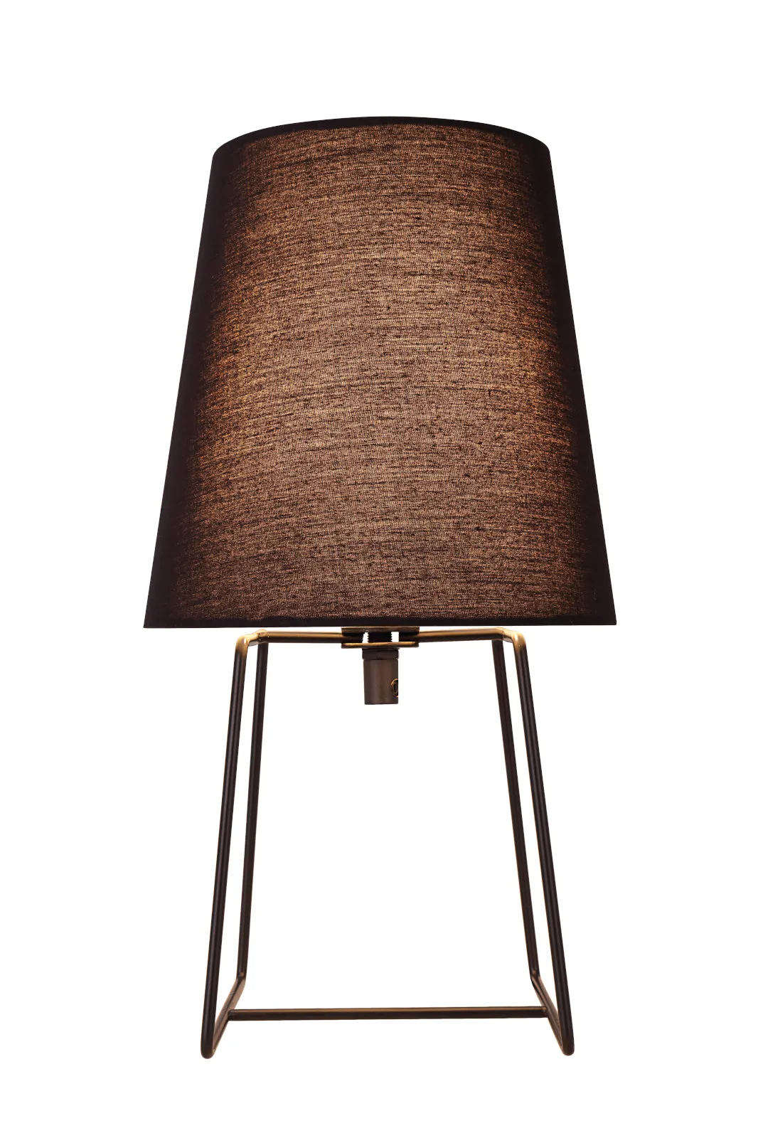 # 40172-31, 13" High Transitional Metal Accent Table Lamp, Black Painted Finish and Empire Shaped Lamp Shade in Black, 7" Wide