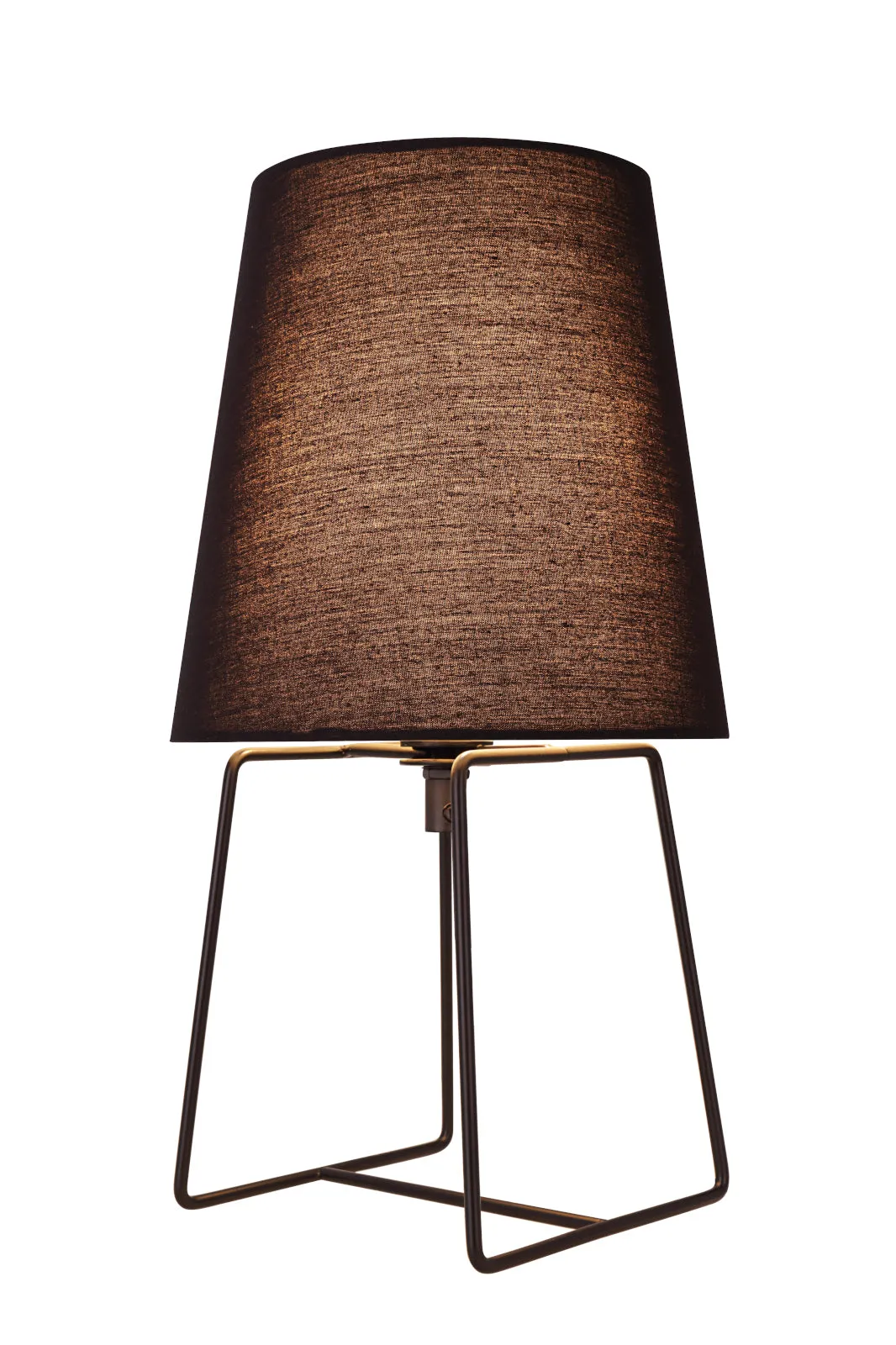 # 40172-31, 13" High Transitional Metal Accent Table Lamp, Black Painted Finish and Empire Shaped Lamp Shade in Black, 7" Wide