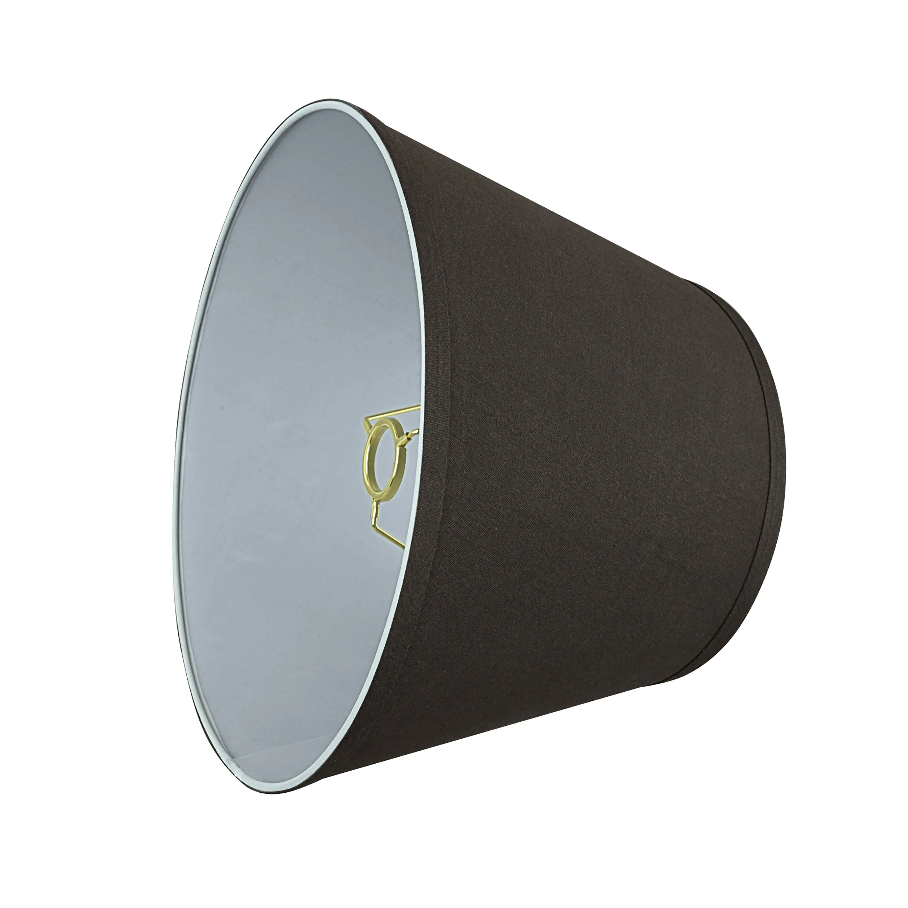# 58952 Transitional Hardback Empire Shape UNO Construction Lamp Shade in Dark Brown, 13" Wide (9" x 13" x 9")