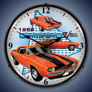 1969 1st Generation Camaro Z28 Lighted Clock