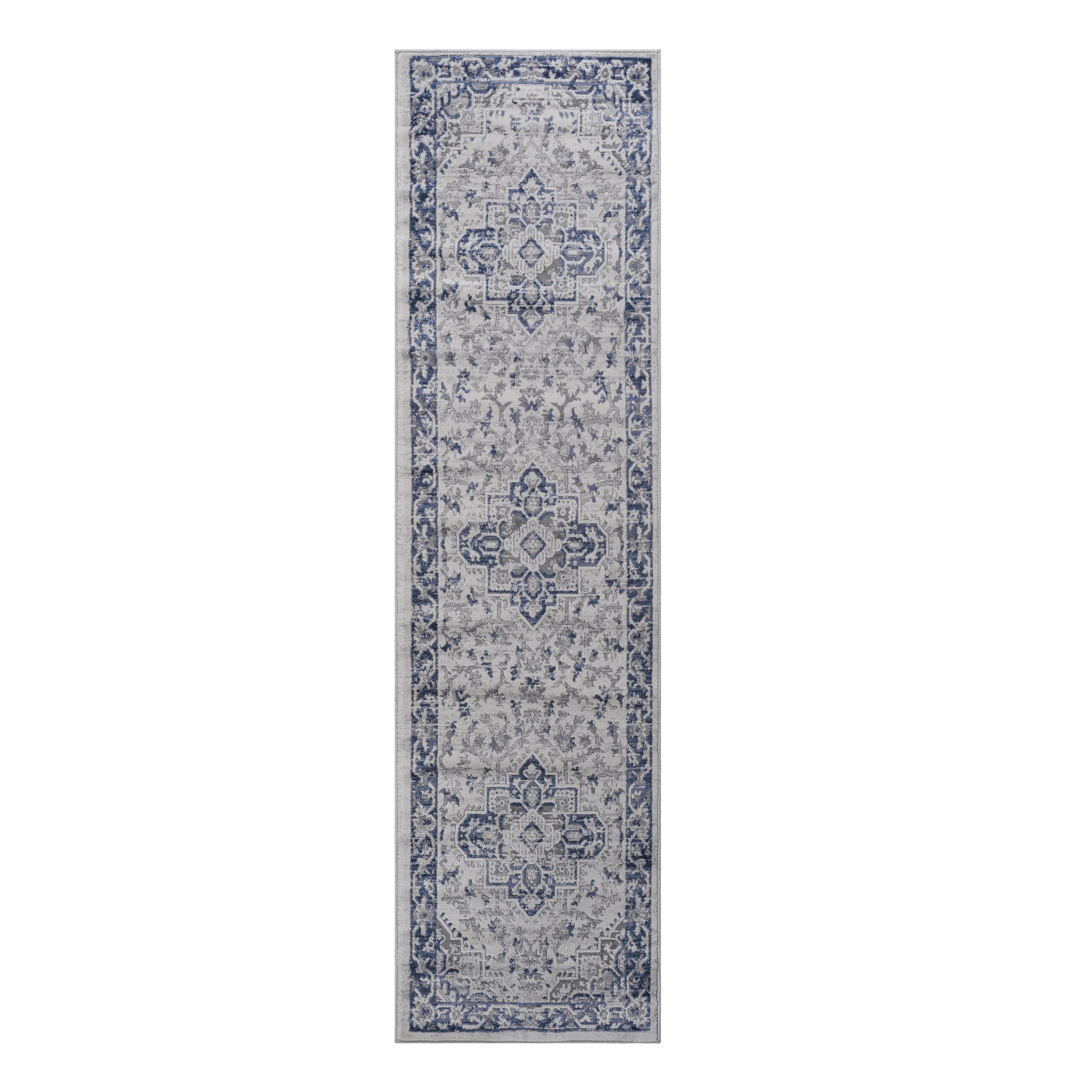 2X8 Blue/Grey/Oriental Non-Shedding Living Room Bedroom Dining Home Office Stylish and Stain Resistant Area Rug
