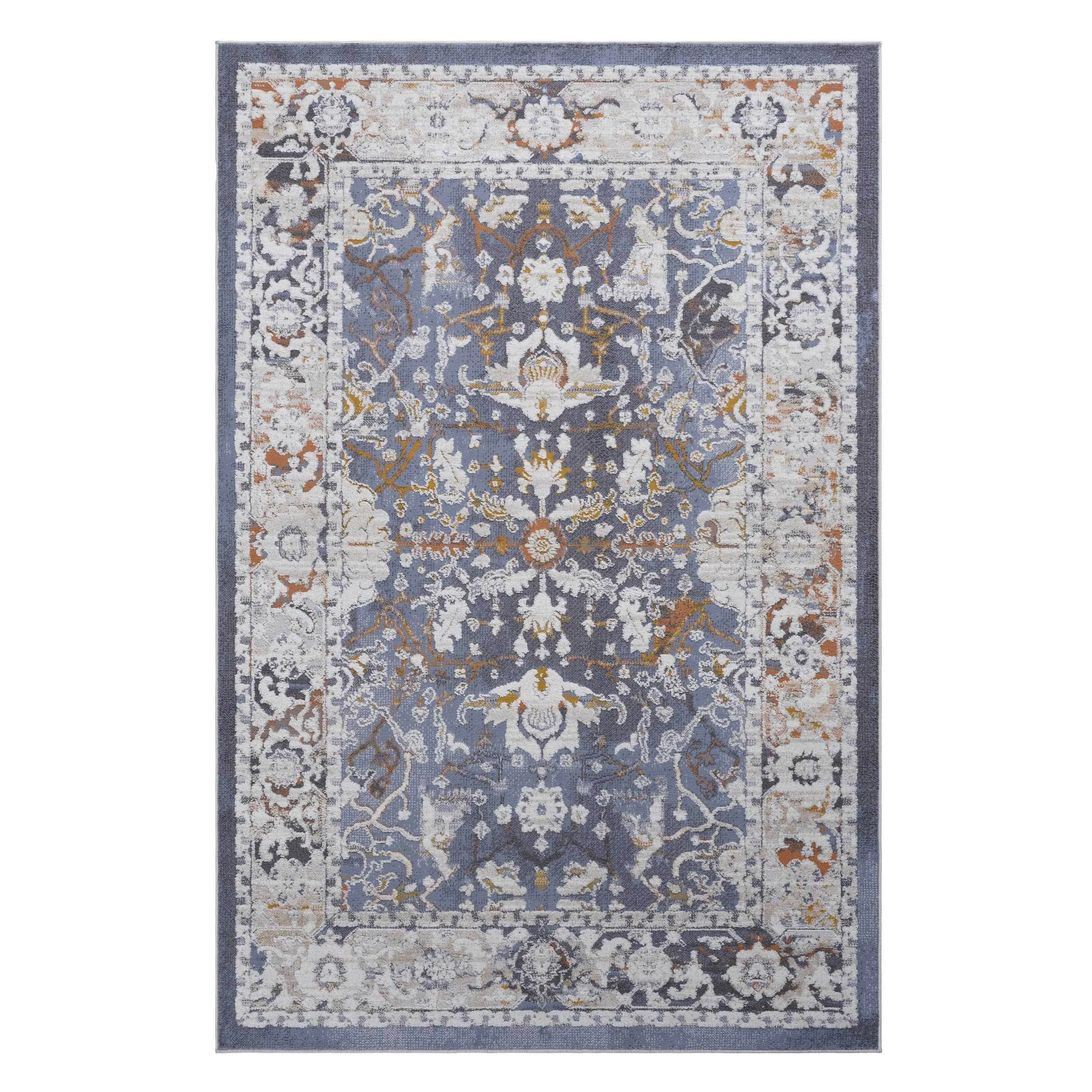 5X7 Blue/Traditional Non-Shedding Living Room Bedroom Dining Home Office Stylish and Stain Resistant Area Rug