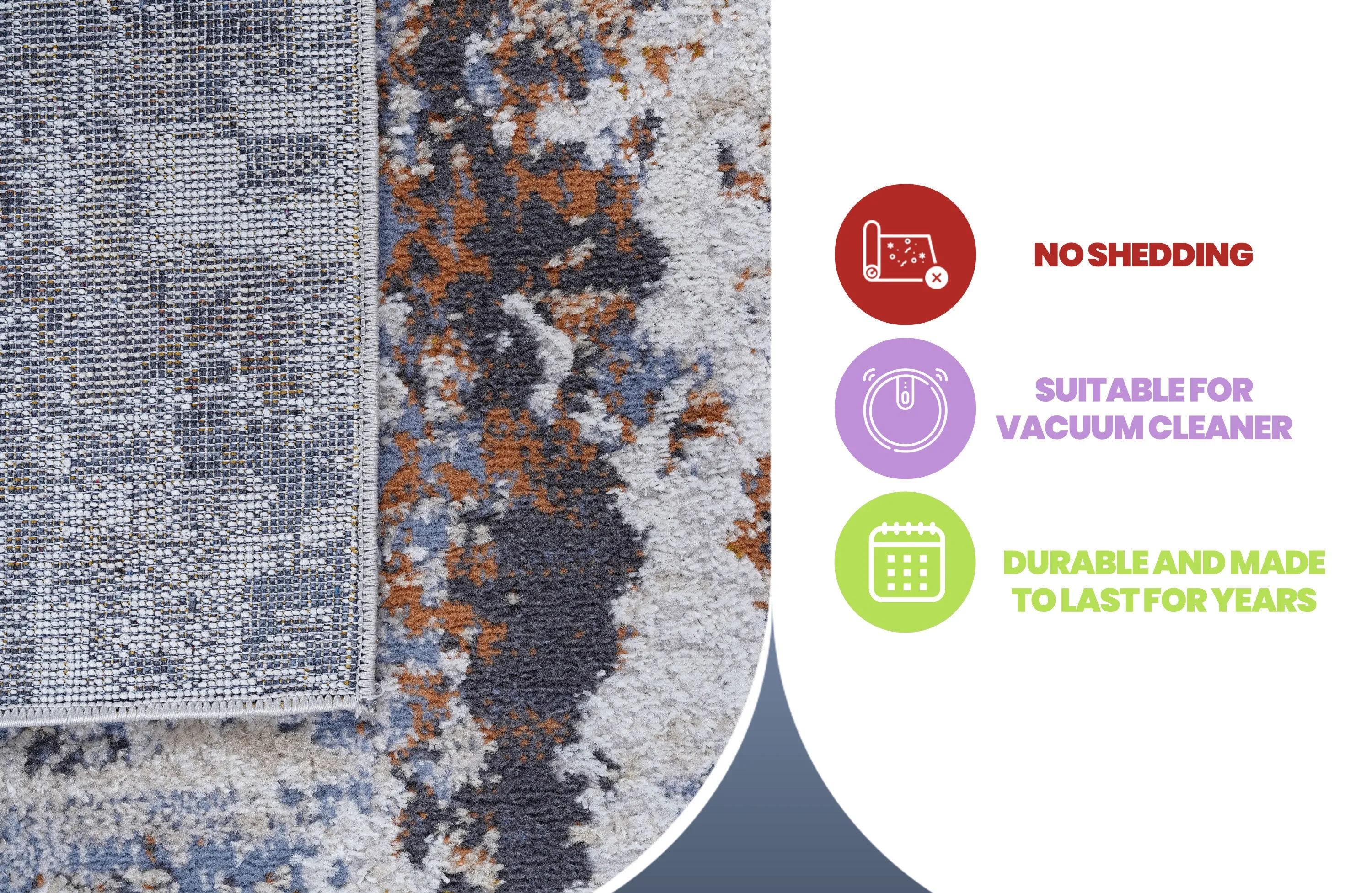 6X9 Ivory/Blue /Abstract Non-Shedding Living Room Bedroom Dining Home Office Stylish and Stain Resistant Area Rug