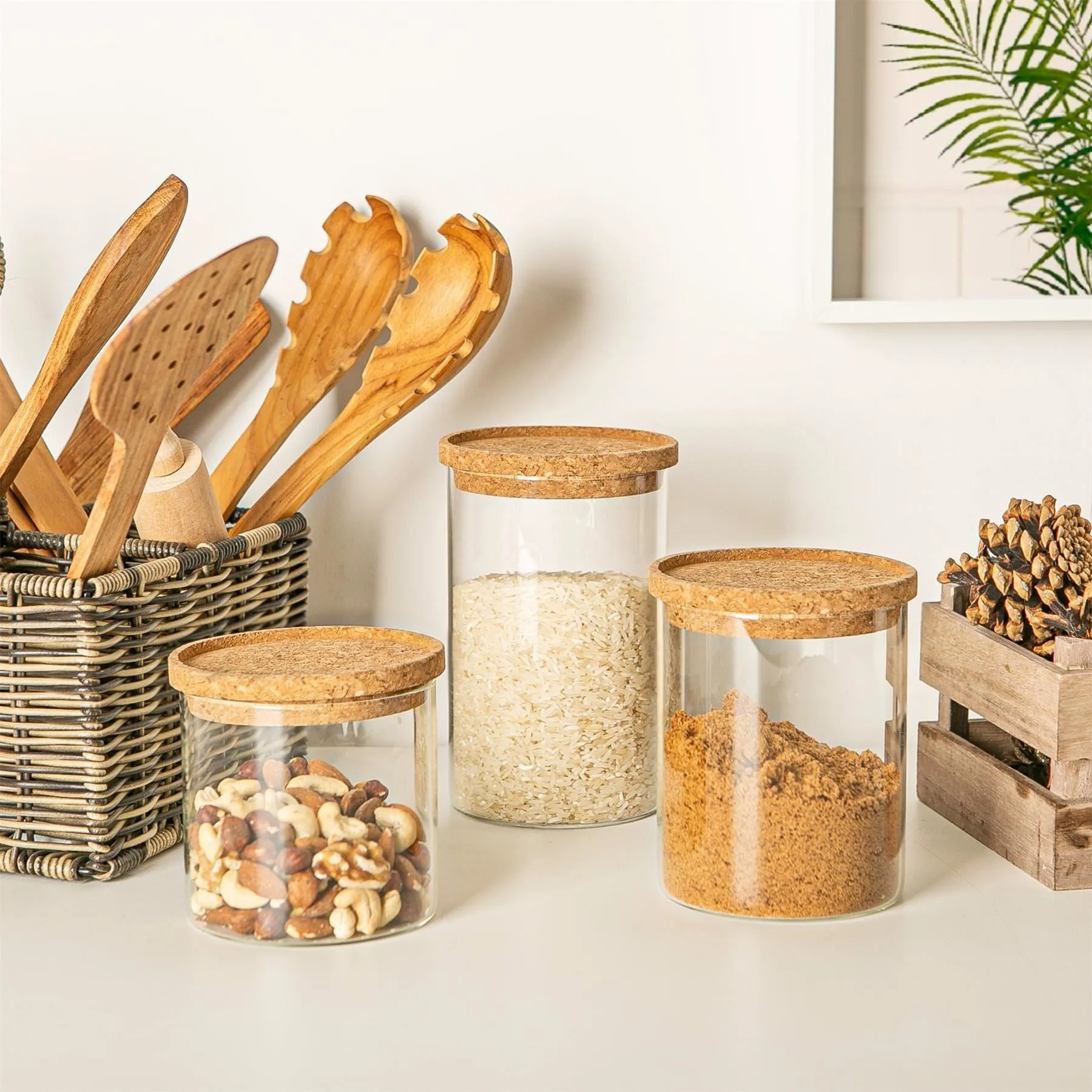 750ml Cork Lid Storage Jar - By Argon Tableware