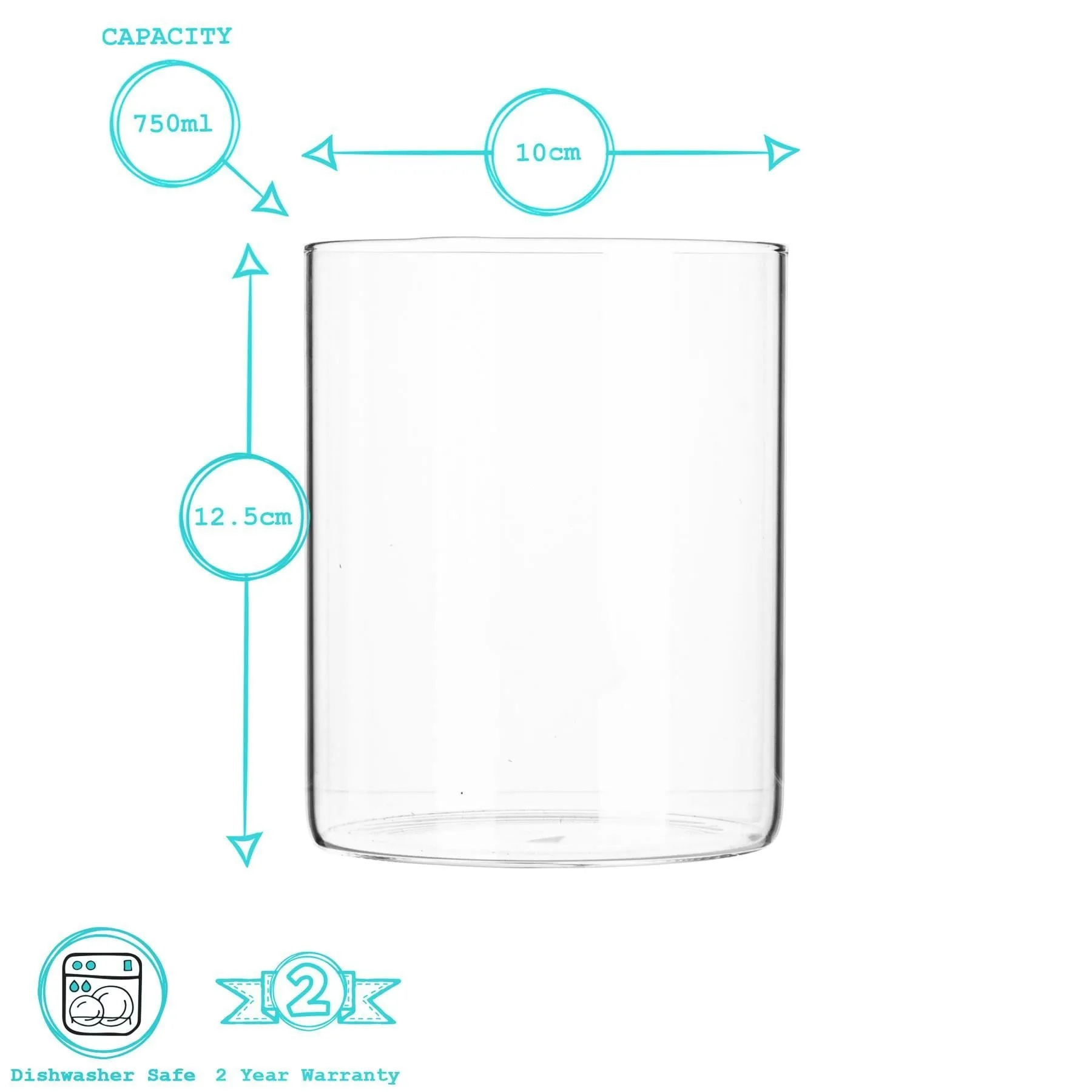 750ml Cork Lid Storage Jar - By Argon Tableware