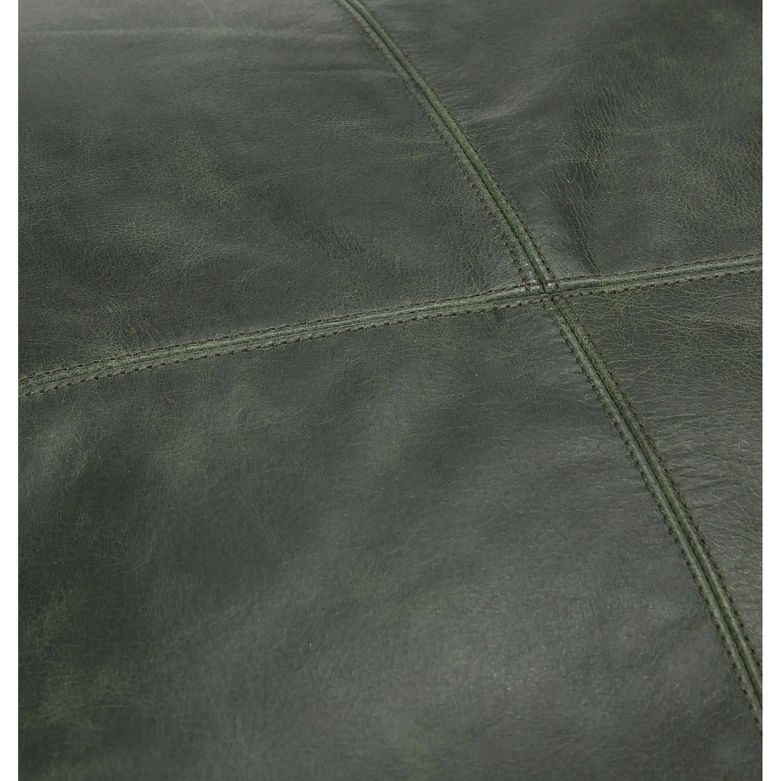 Acre Leather Pillow, Forest Green
