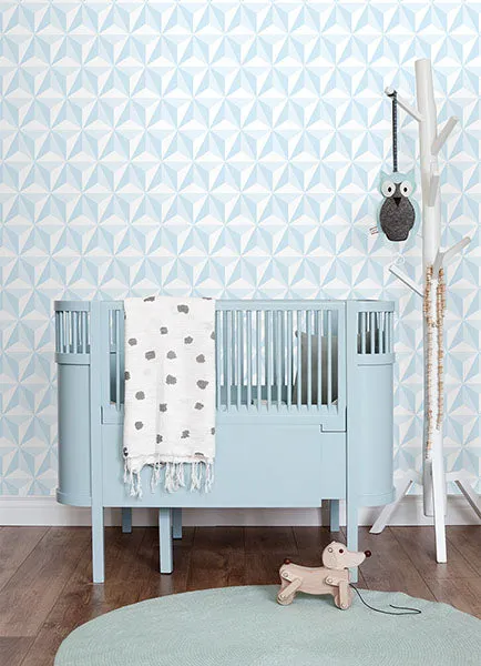 Adella Sky Blue Geometric Wallpaper from the Fable Collection