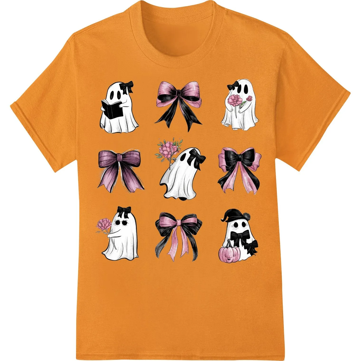 Adorable Ghost Bows - Cute Halloween DTF Print Transfers