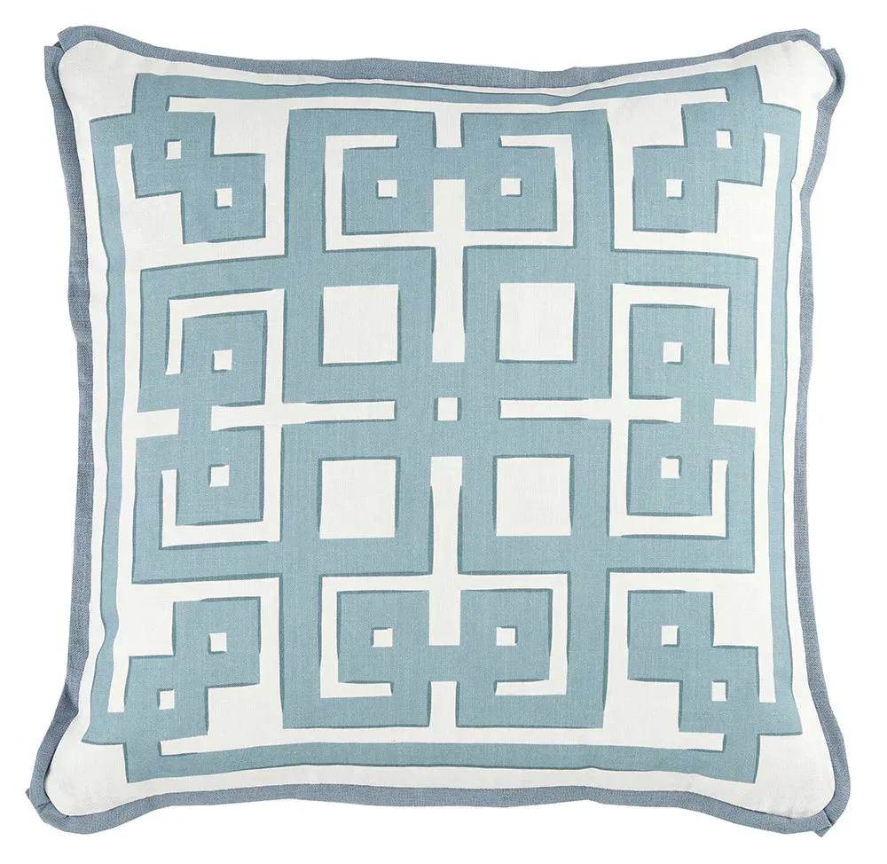 ARLEY DUSTY BLUE W/ DUSTY BLUE LINEN BACK & FLANGE