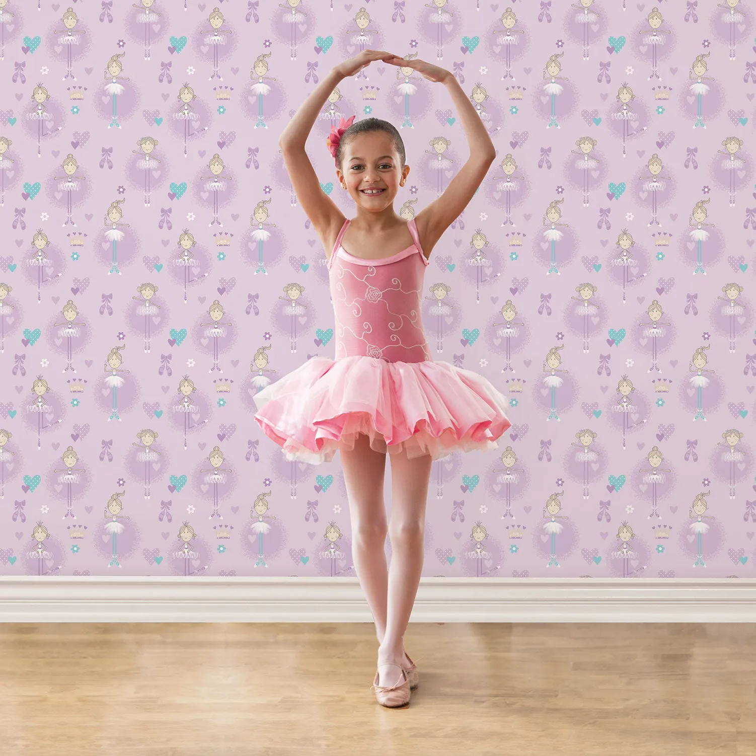 Ballerina Purple Wallpaper from the Just 4 Kids 2 Collection