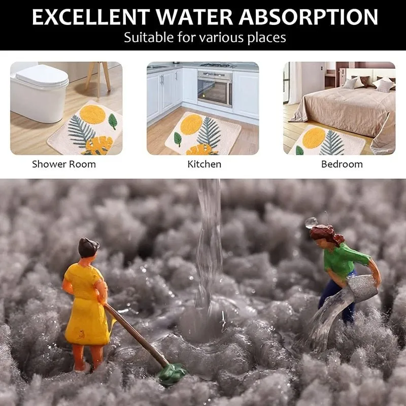 Bathroom Rugs - Non-Slip and Soft Microfiber