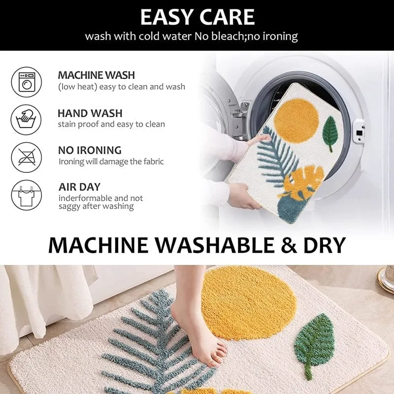 Bathroom Rugs - Non-Slip and Soft Microfiber
