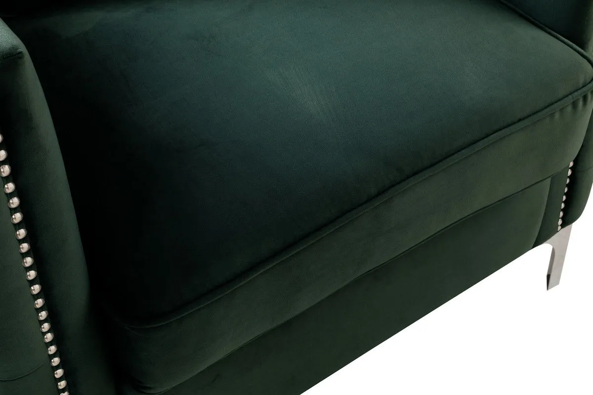 Bayberry - Velvet Chair With 1 Pillow by Couch.com