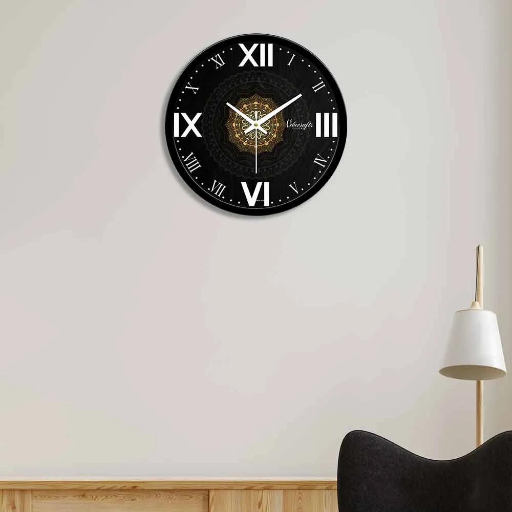 Beautiful Mandala Golden Art Designer Wall Clock
