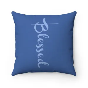 Blessed "Blue" Square Pillow (20 X 20)