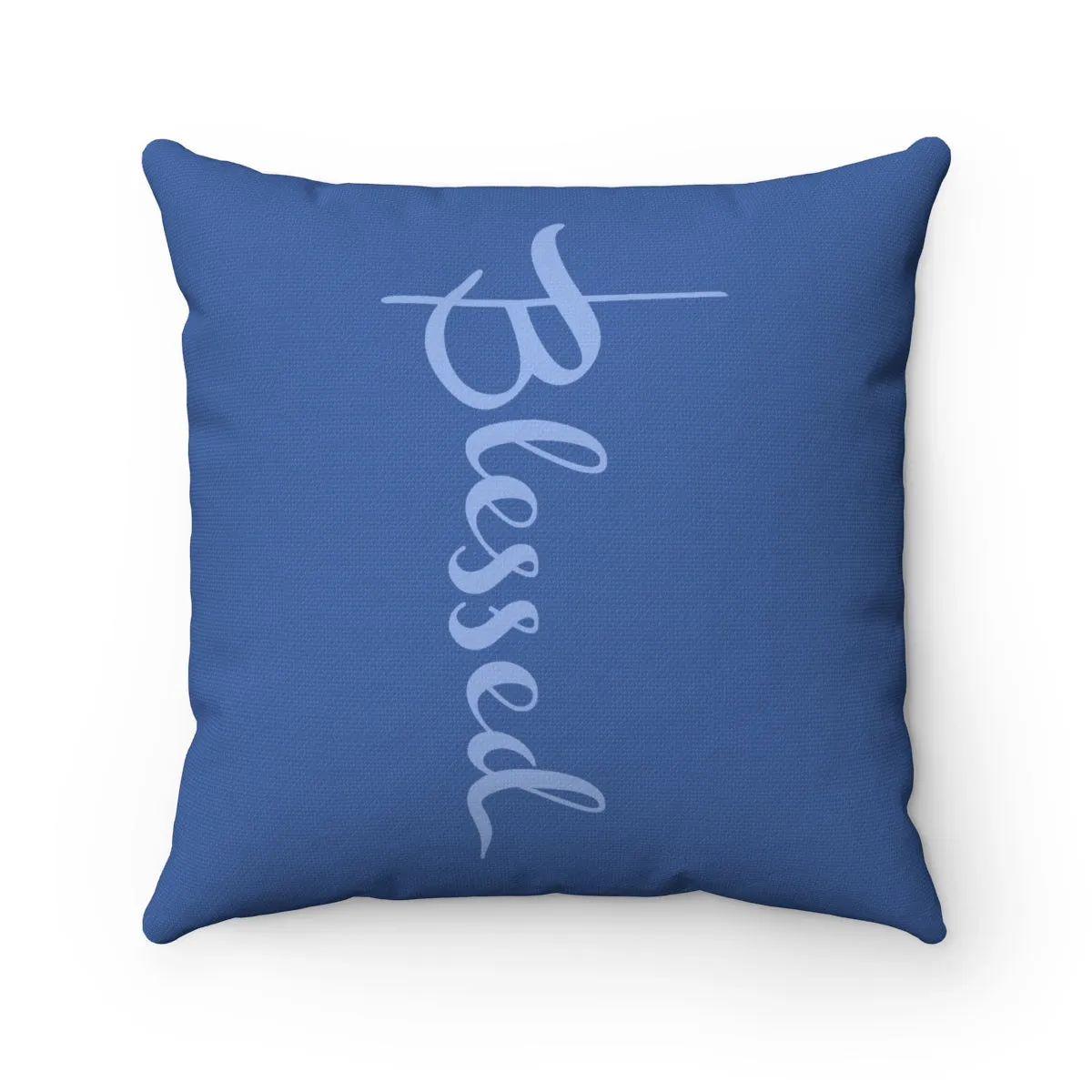 Blessed "Blue" Square Pillow (20 X 20)
