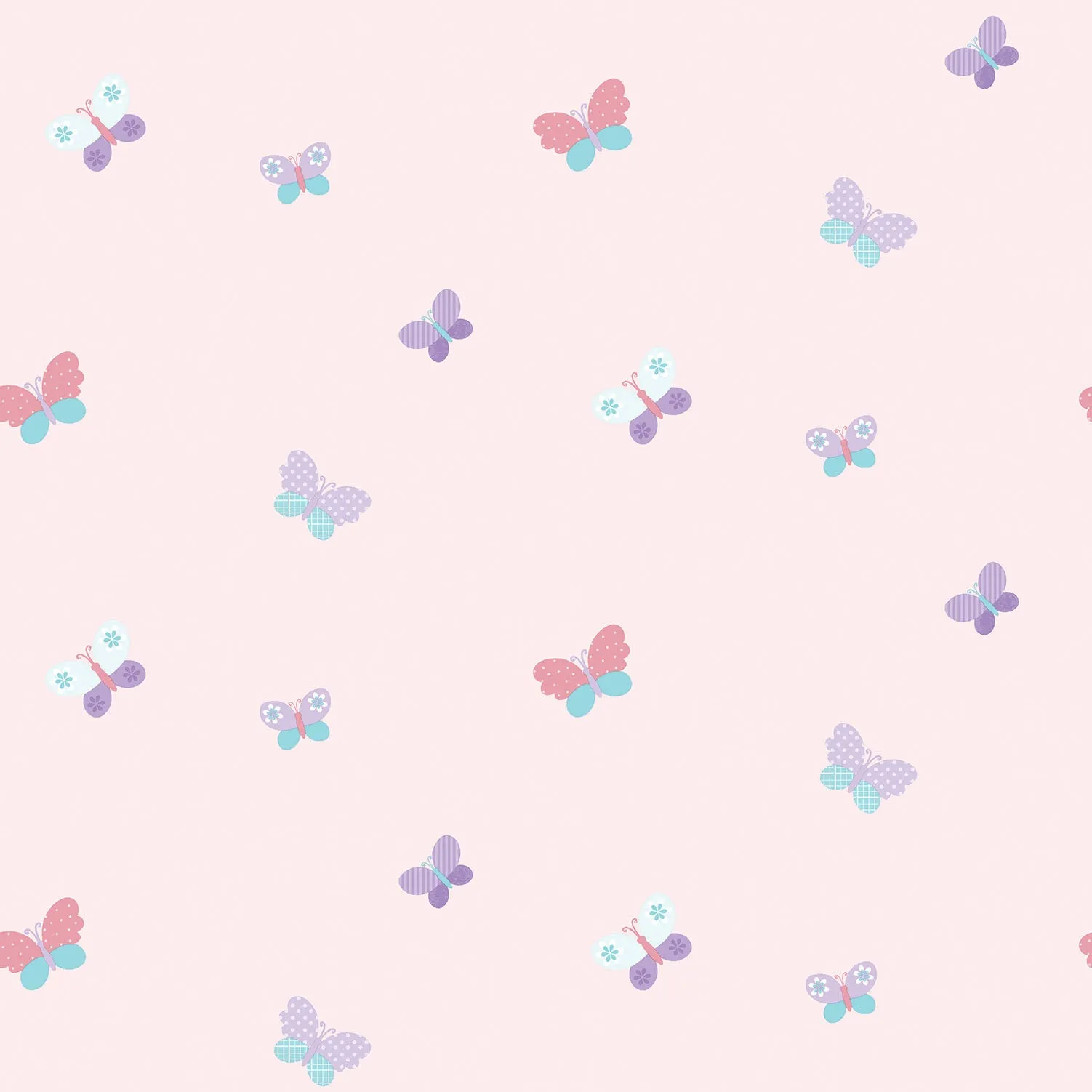 Butterfly Pink Wallpaper from the Just 4 Kids 2 Collection