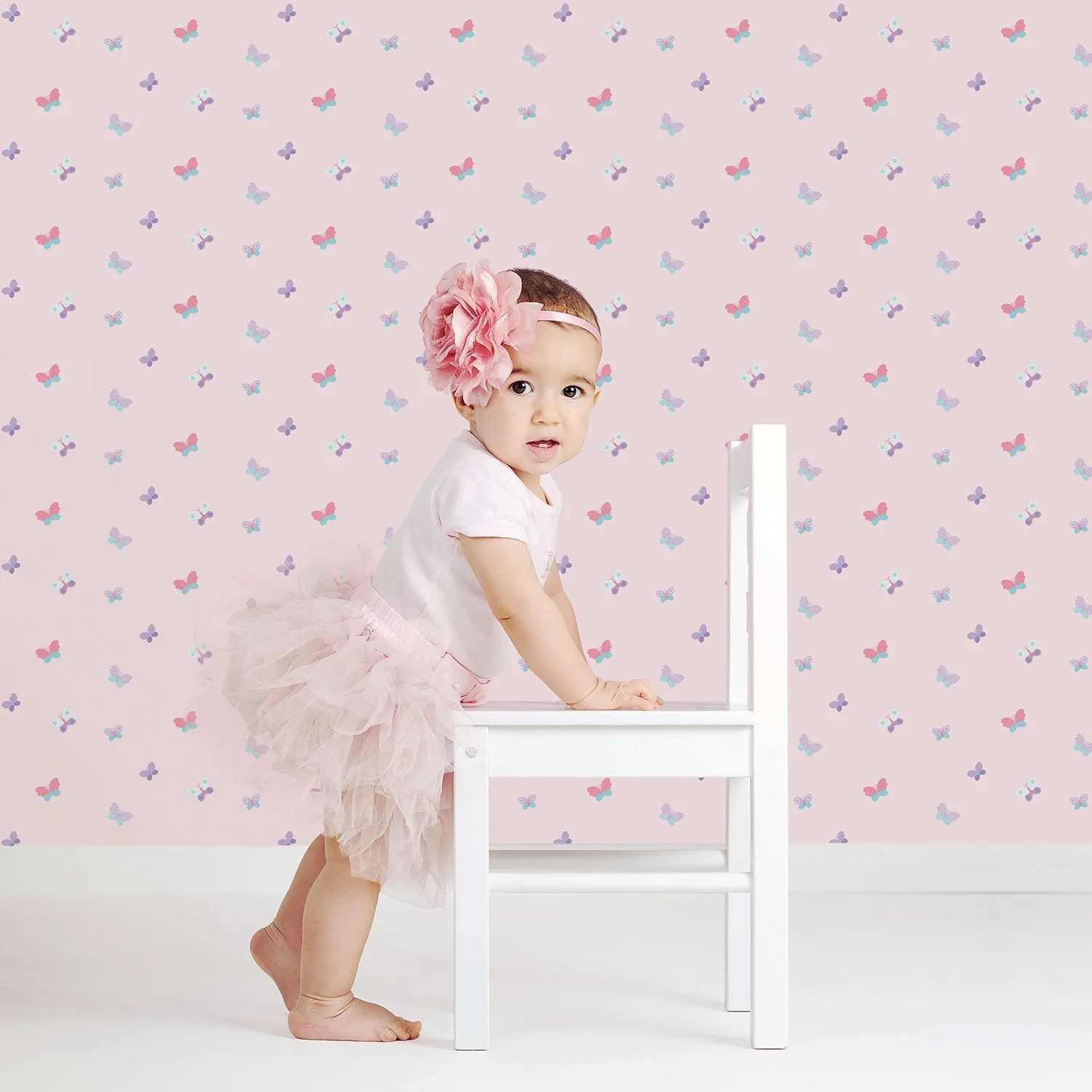 Butterfly Pink Wallpaper from the Just 4 Kids 2 Collection