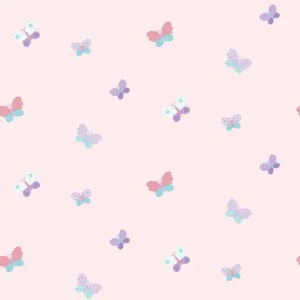 Butterfly Pink Wallpaper from the Just 4 Kids 2 Collection