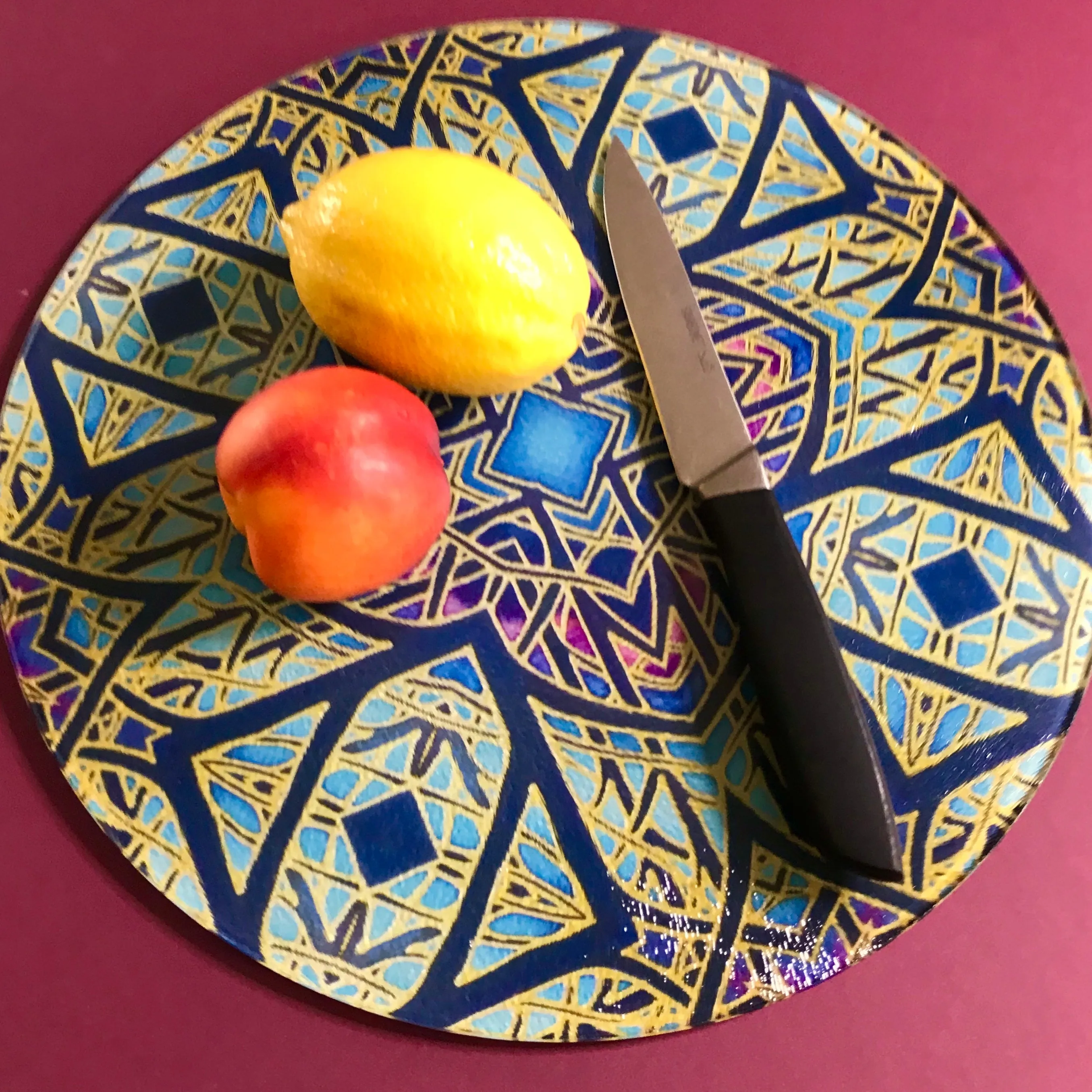 Cathedral Rose Window Round Table Mats & Coasters - Place Mats