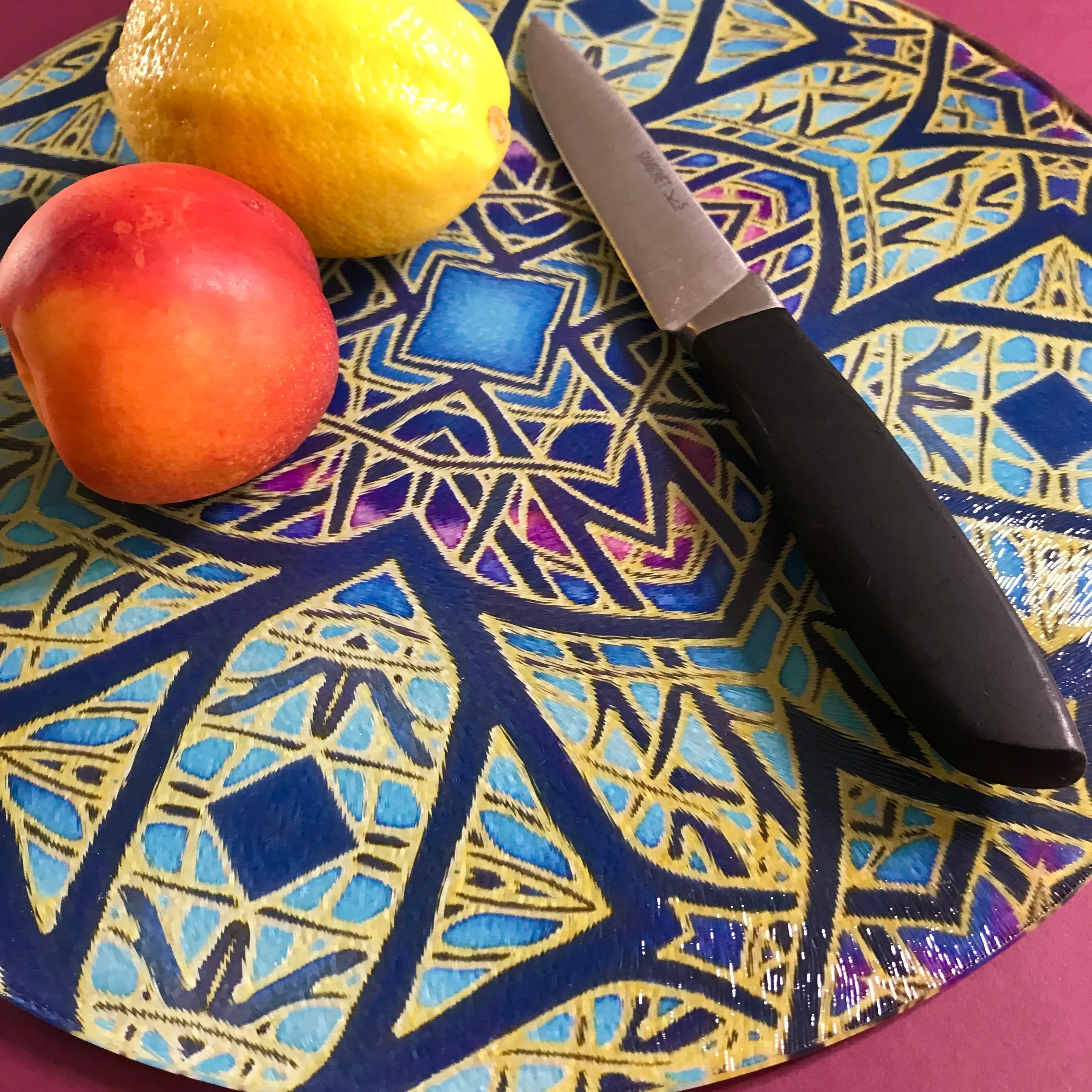 Cathedral Rose Window Round Table Mats & Coasters - Place Mats